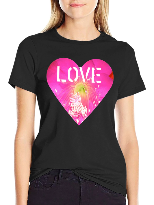 Floral Heart Love T-Shirt - Bold Graphic Tee