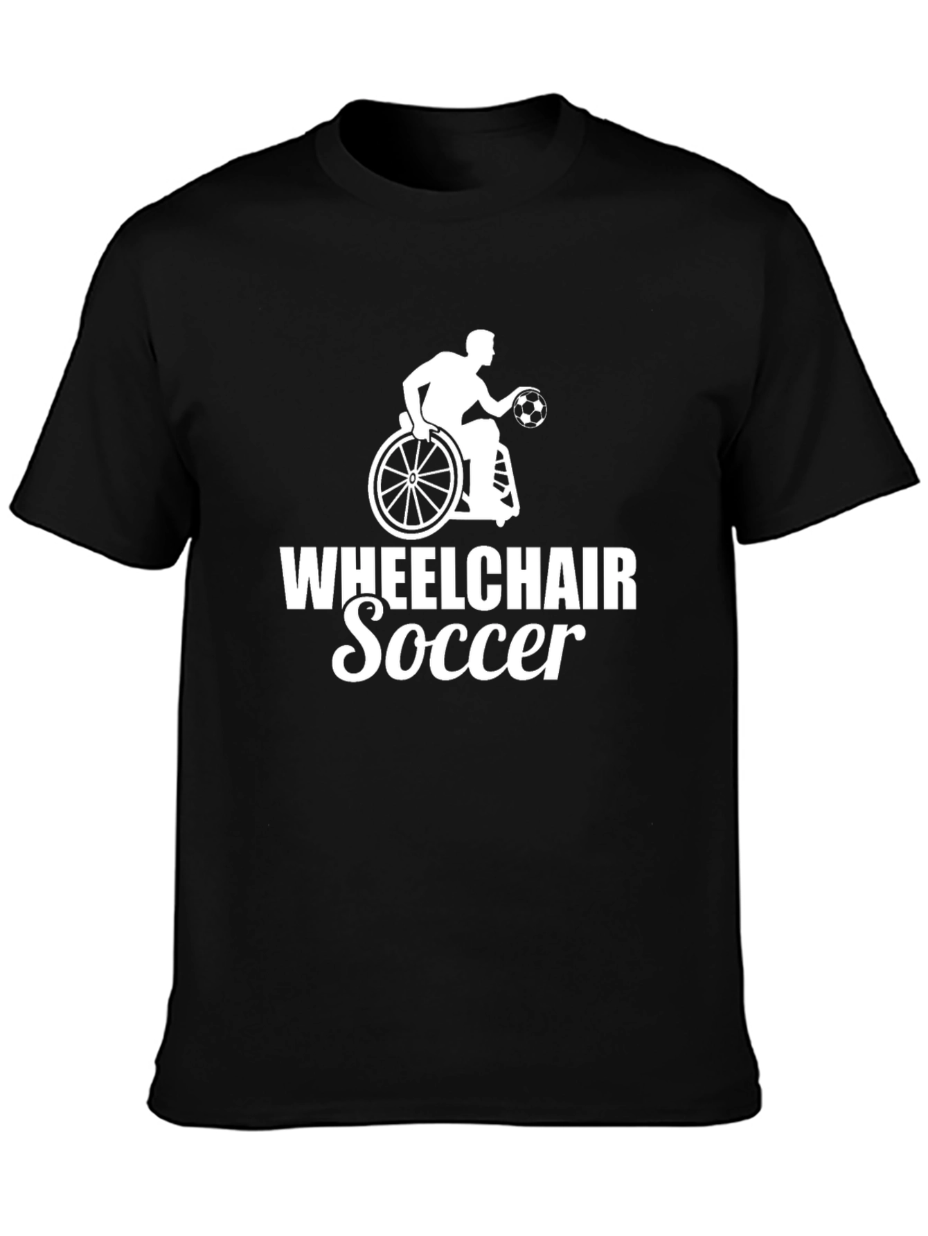 Wheelchair Soccer Graphic Tee - Black