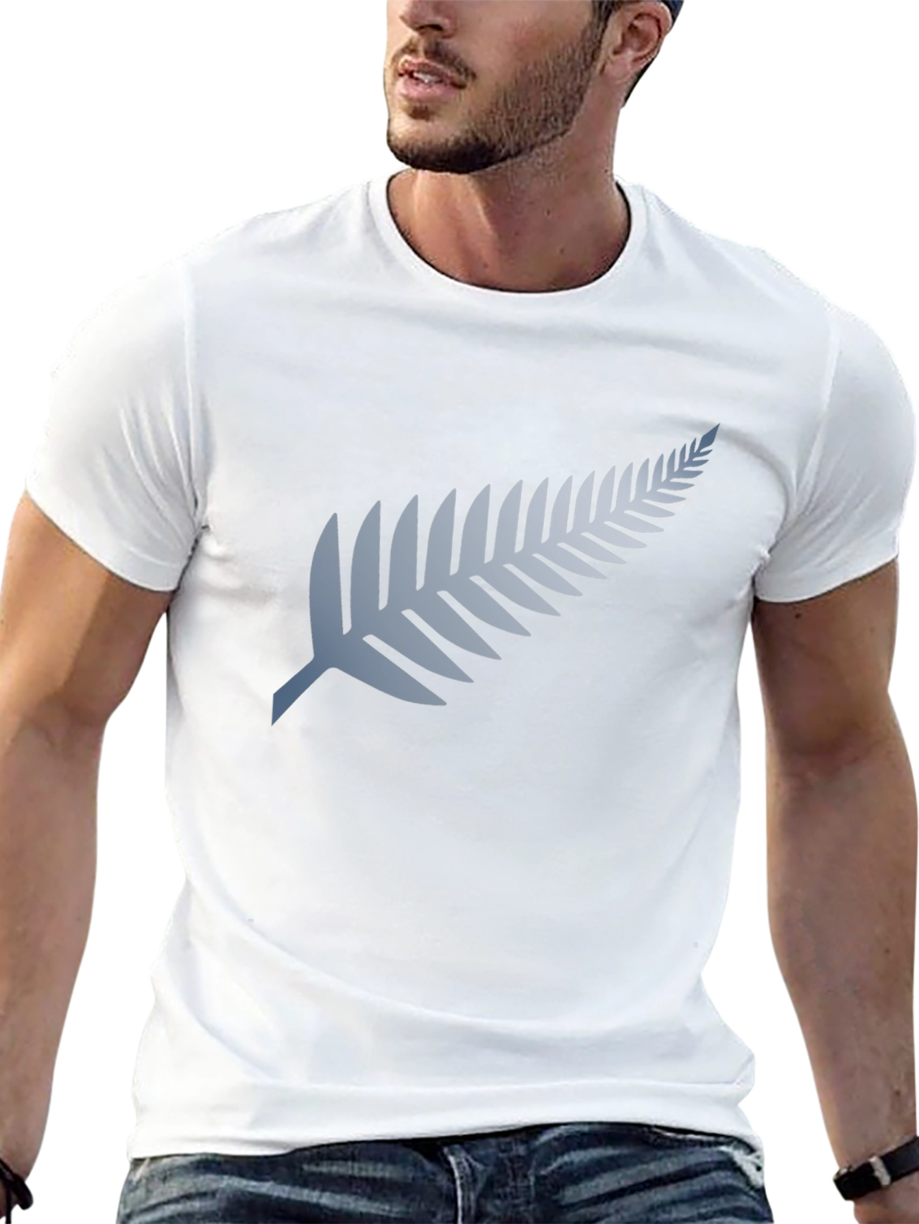 Silver Fern Black Tee - New Zealand Style