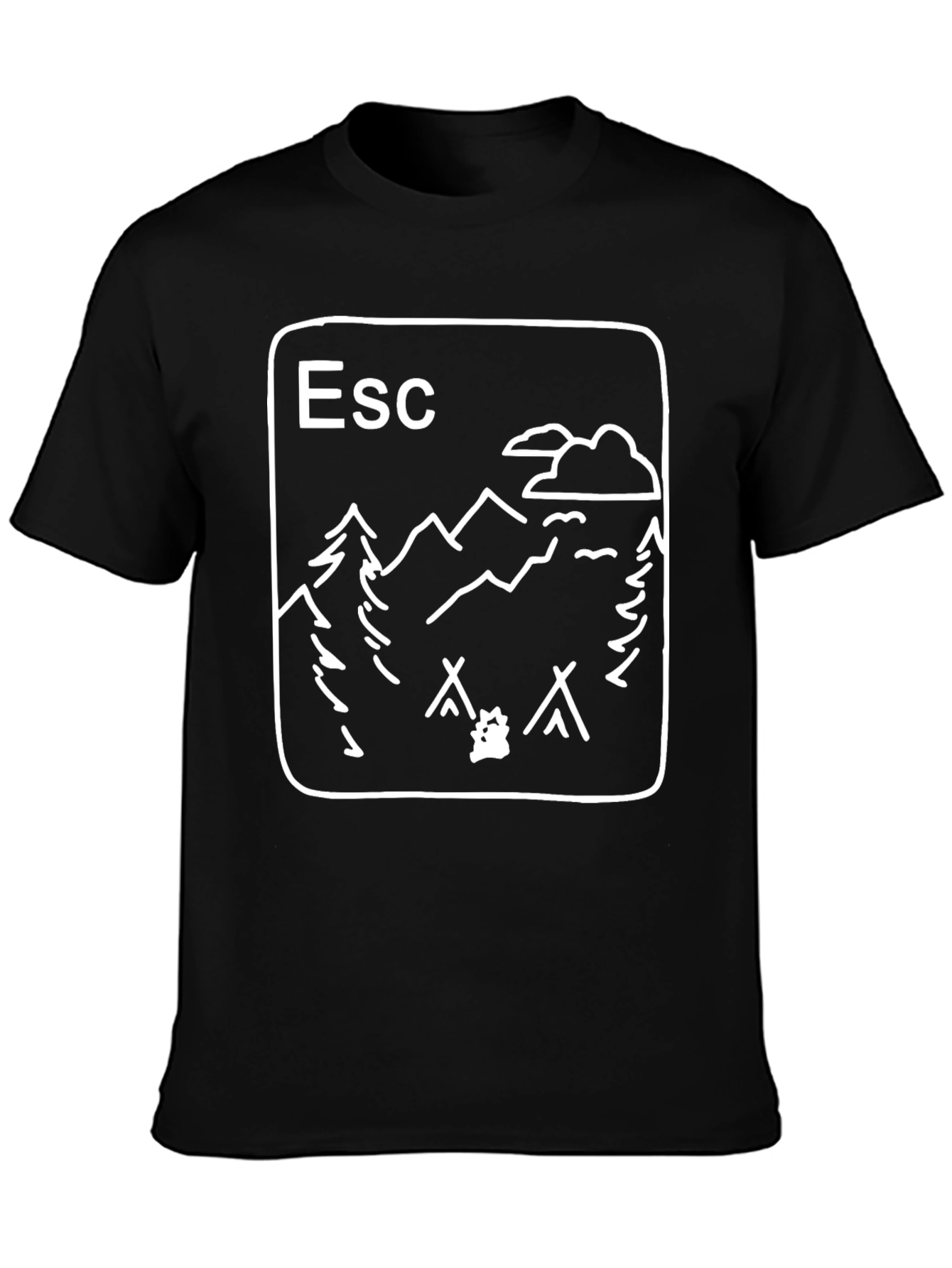 Escape Outdoors Graphic Tee - Black Cotton