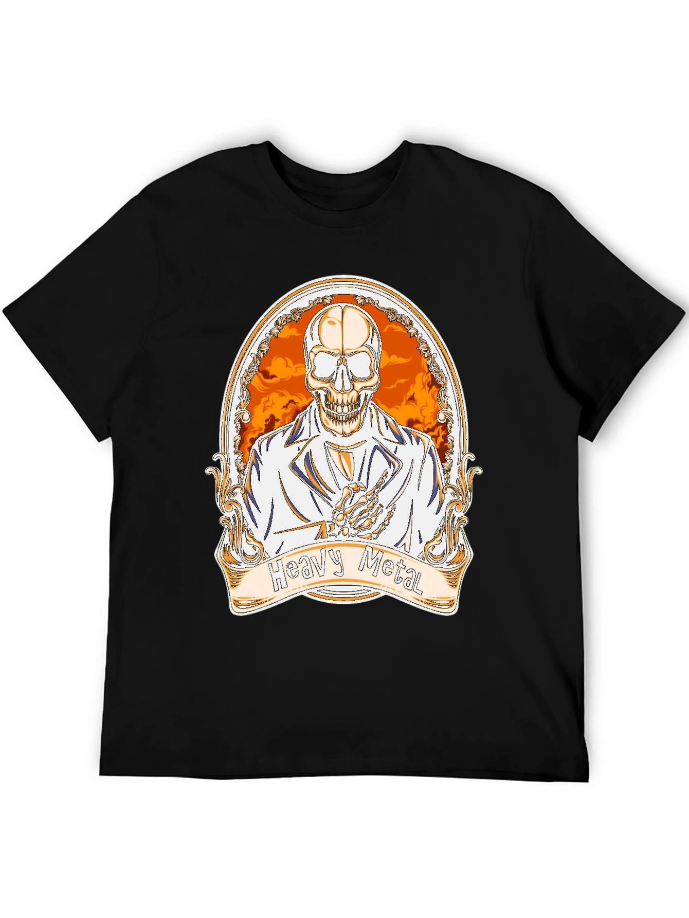 Heavy Metal Skeleton Graphic Tee