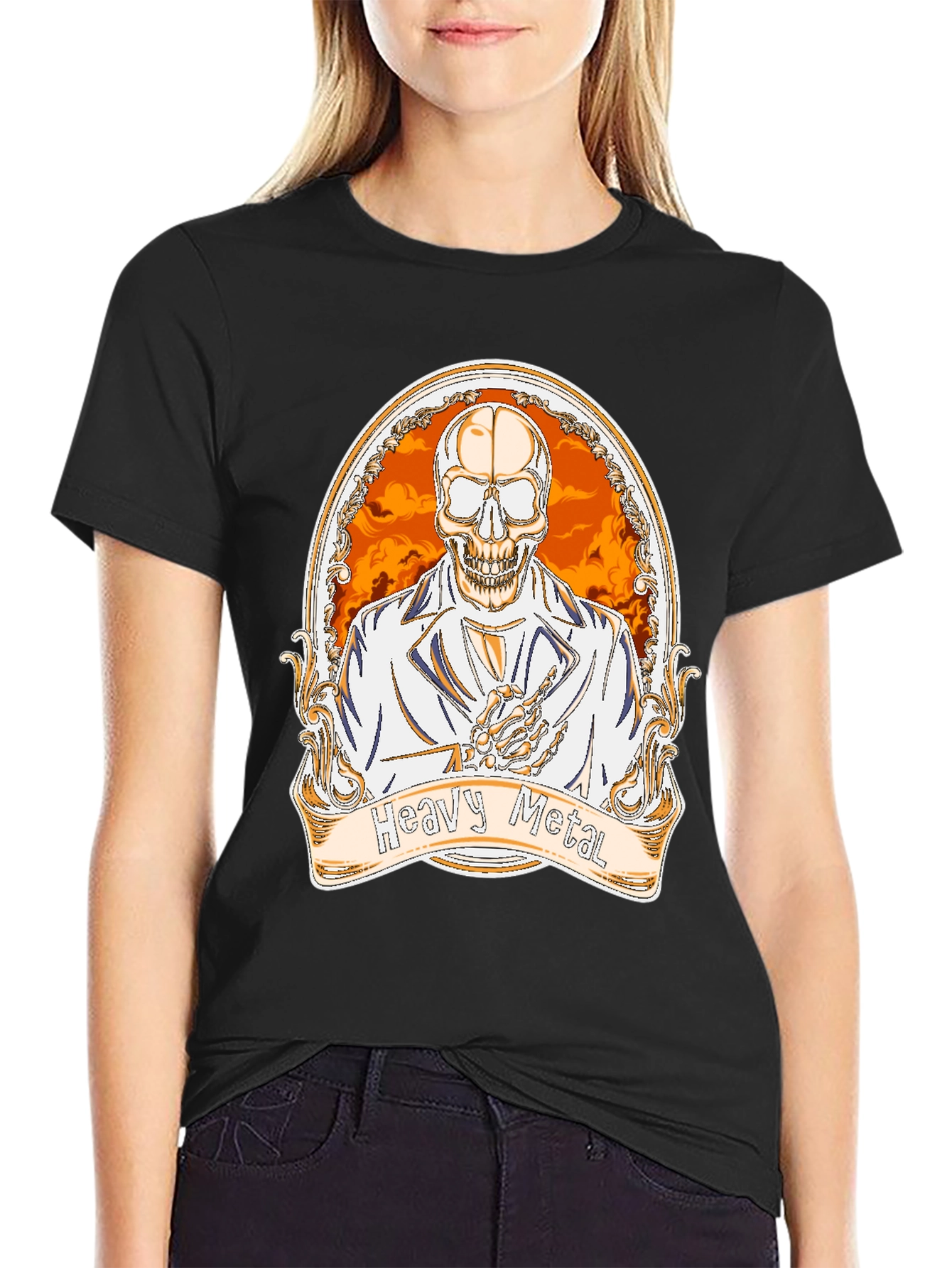 Heavy Metal Skeleton Graphic Tee