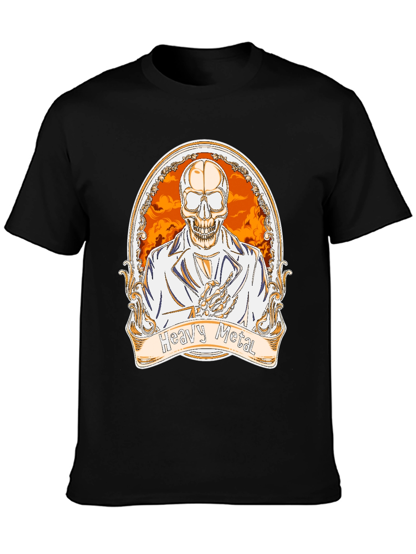 Heavy Metal Skeleton Graphic Tee