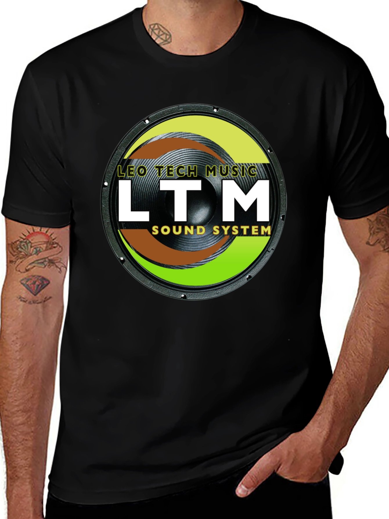 LTM Sound System Graphic Tee - Black Cotton T-Shirt