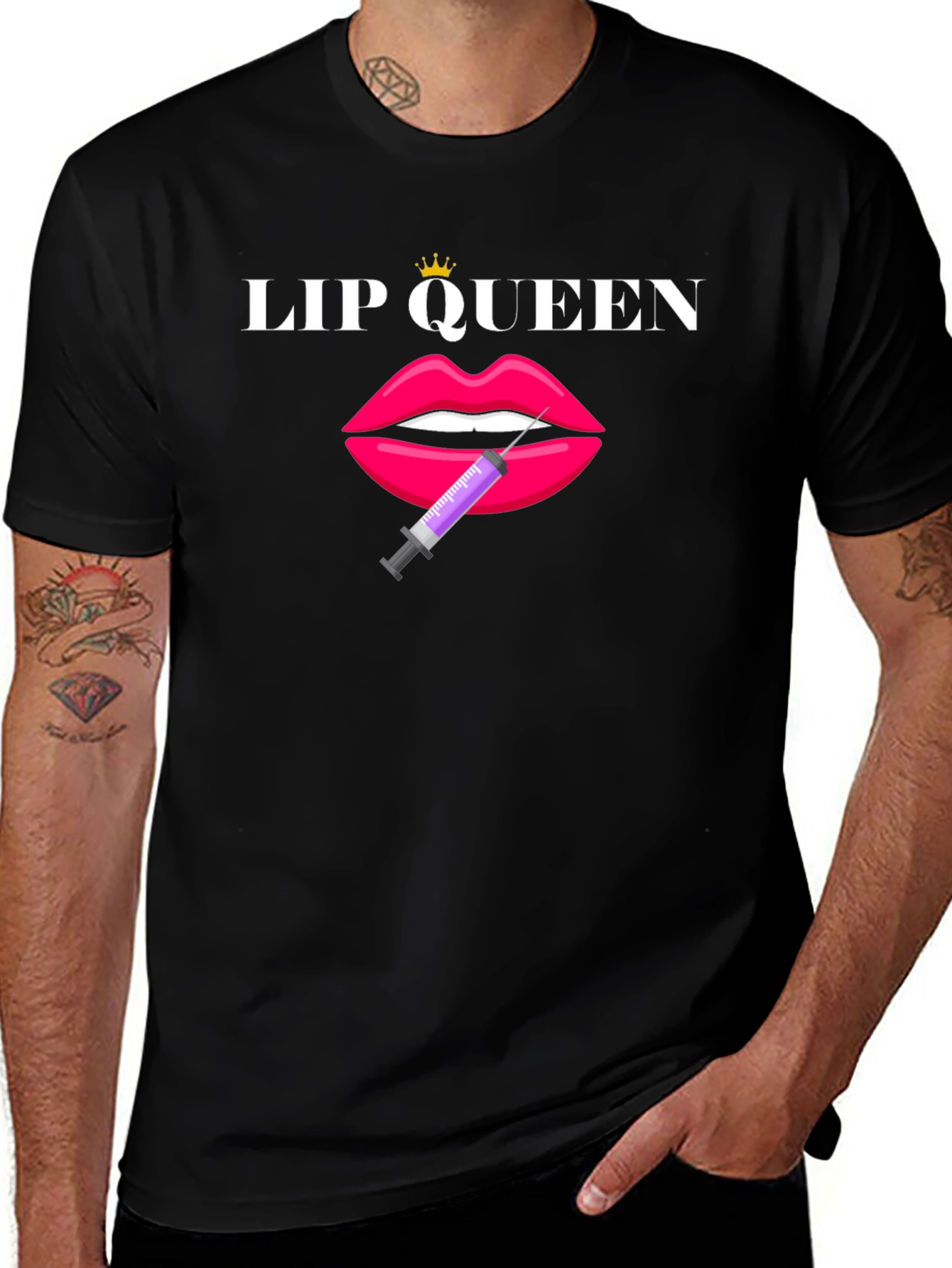 Lip Queen Graphic Tee - Unisex Black T-Shirt