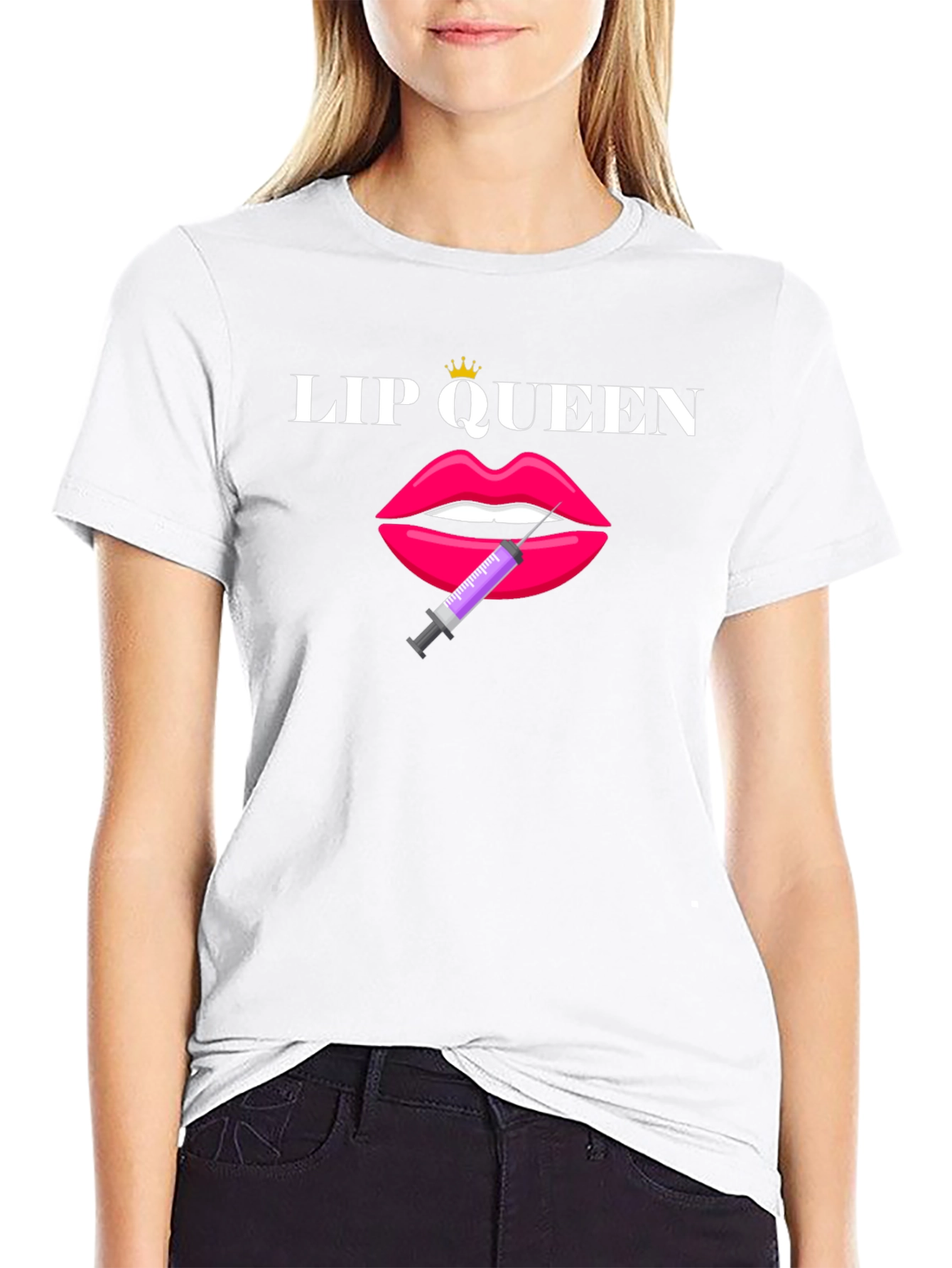 Lip Queen Graphic Tee - Unisex Black T-Shirt