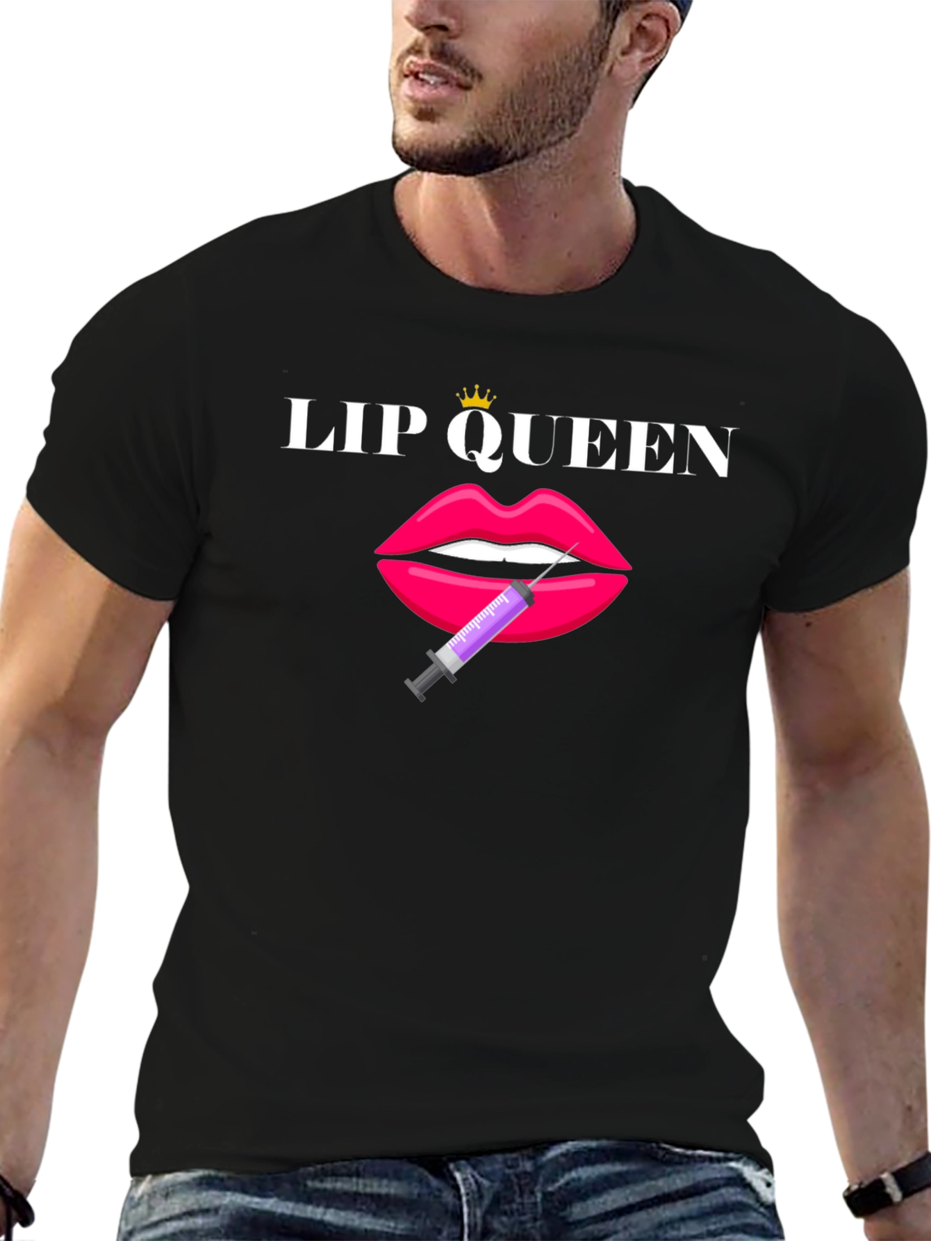 Lip Queen Graphic Tee - Unisex Black T-Shirt