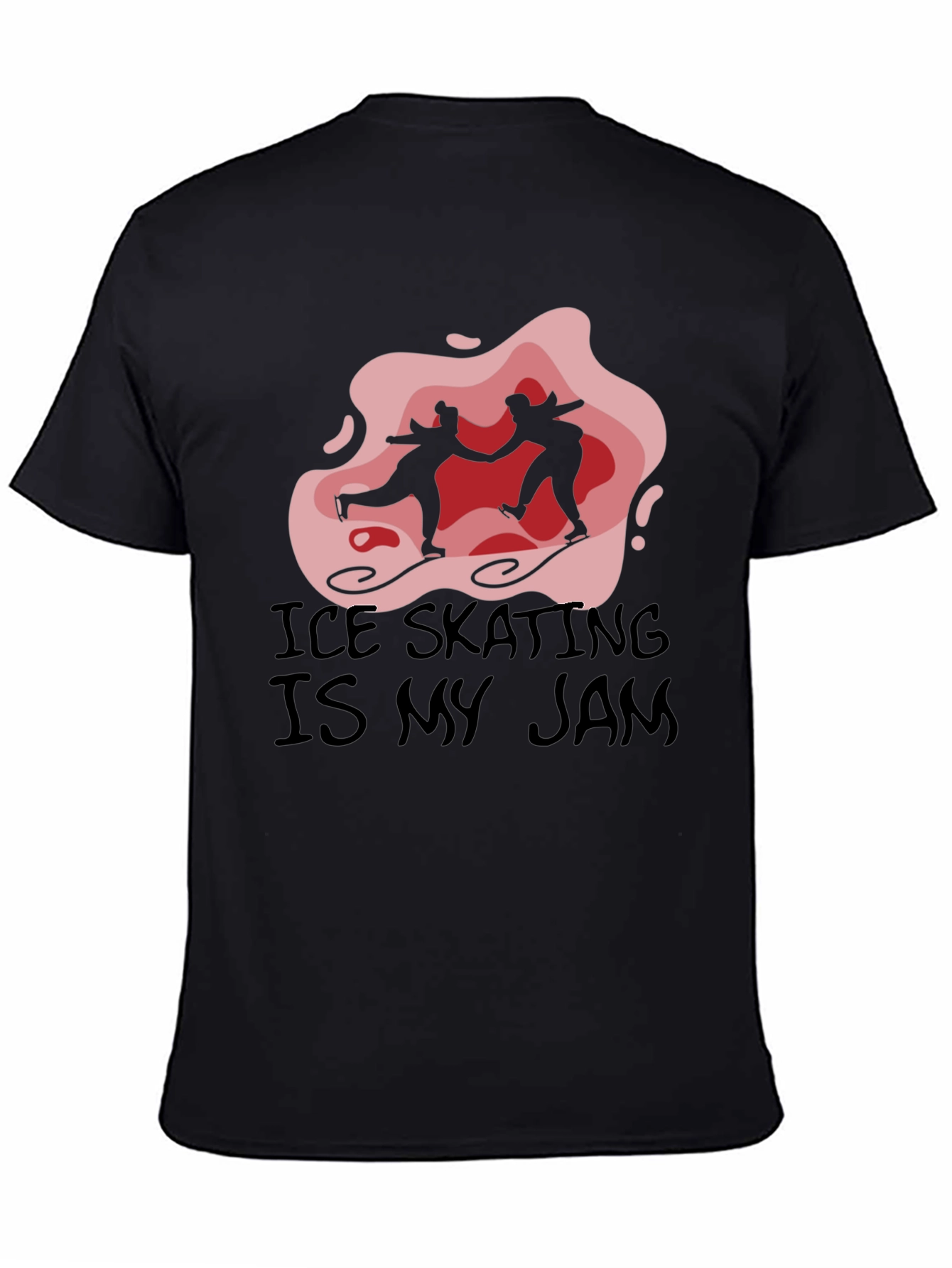 Ice Skating is My Jam Black Graphic Tee
