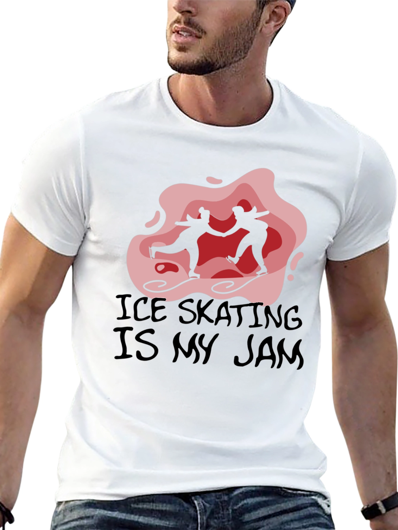 Ice Skating is My Jam Black Graphic Tee