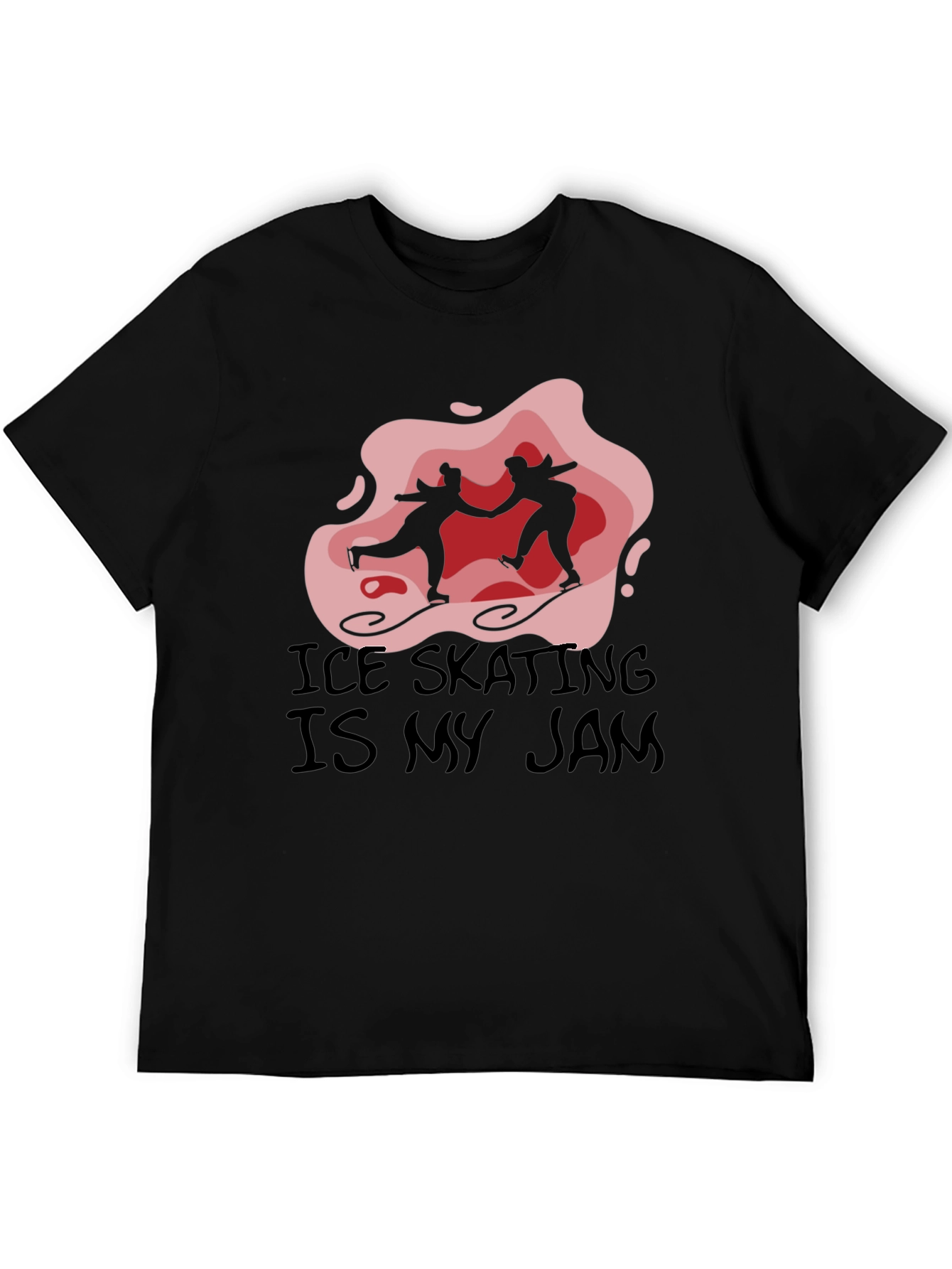 Ice Skating is My Jam Black Graphic Tee