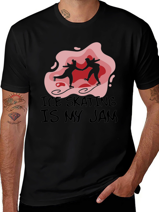 Ice Skating is My Jam Black Graphic Tee
