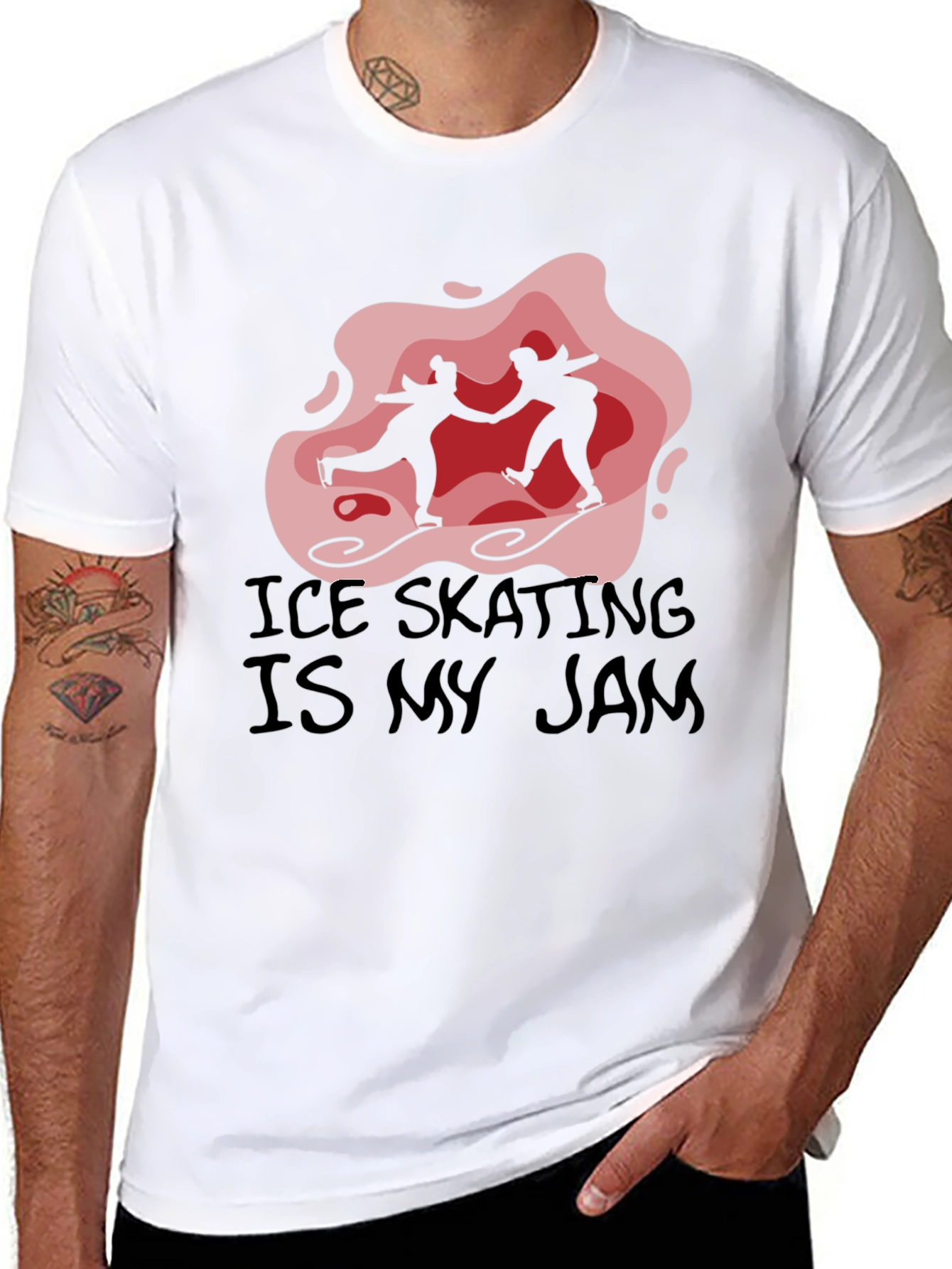Ice Skating is My Jam Black Graphic Tee