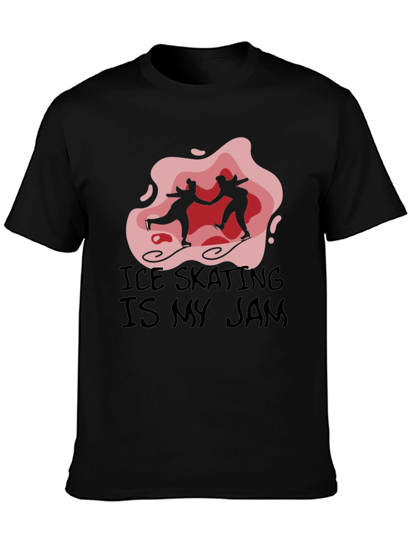 Ice Skating is My Jam Black Graphic Tee