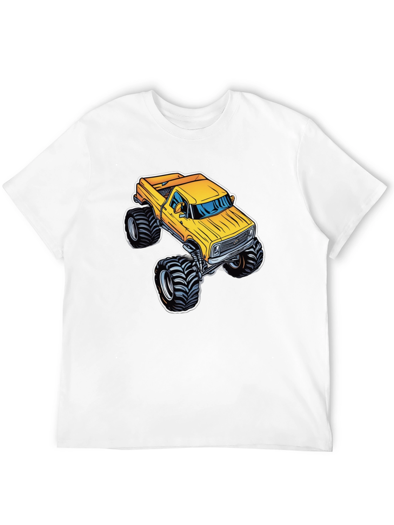 Monster Truck Graphic Tee - Bold Black Cotton T-Shirt