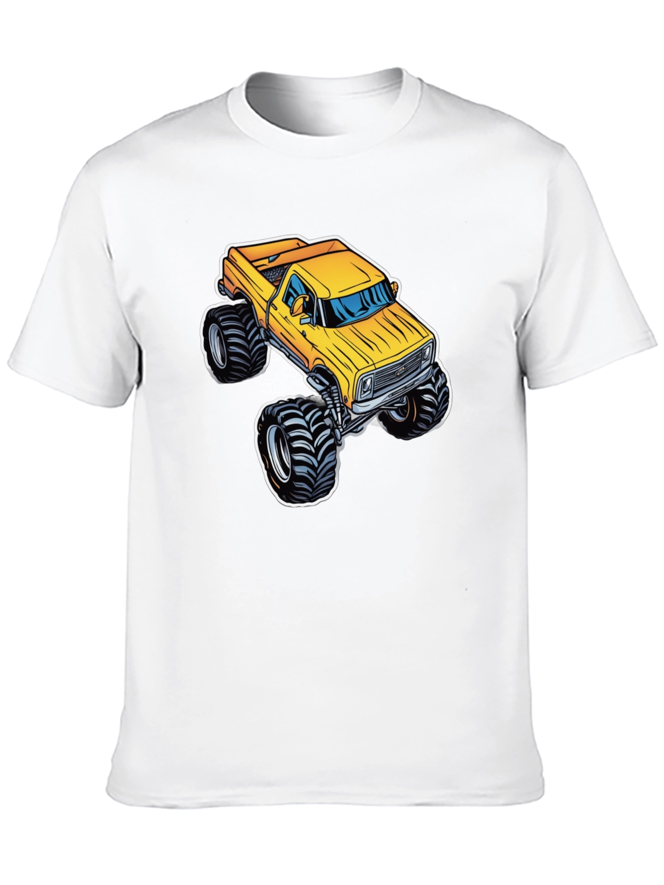 Monster Truck Graphic Tee - Bold Black Cotton T-Shirt