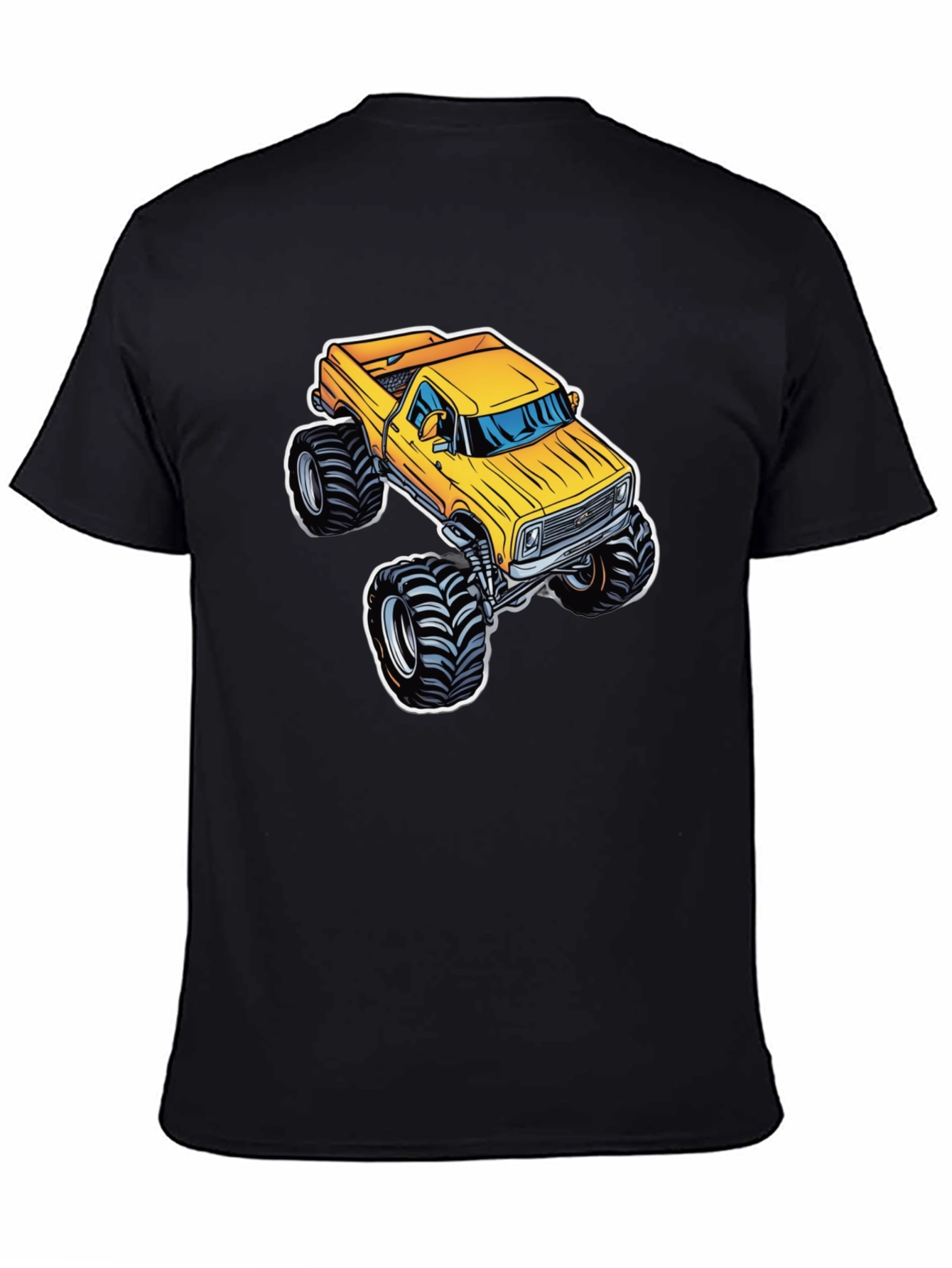 Monster Truck Graphic Tee - Bold Black Cotton T-Shirt
