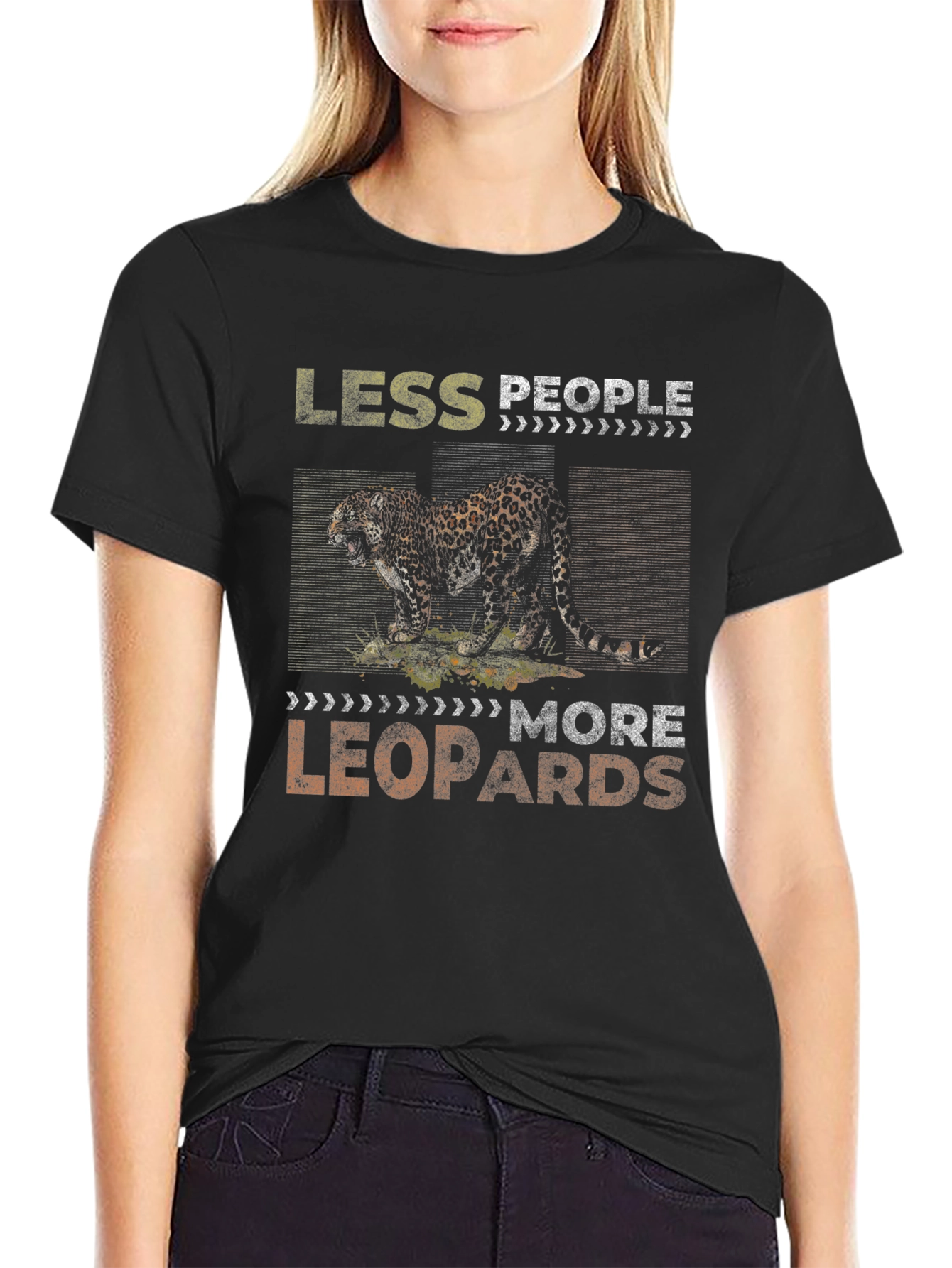 Less People More Leopards Graphic Tee