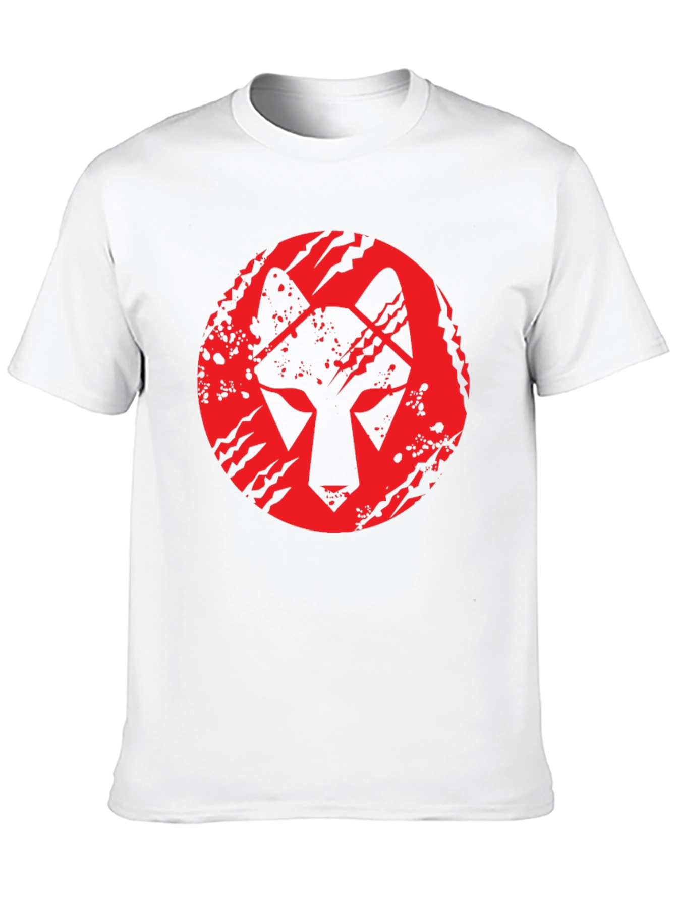 Wolf Graphic Tee - Red on Black