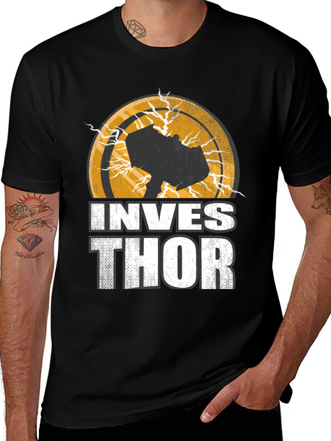 Invest Thor Graphic T-Shirt - Cool Unique Design