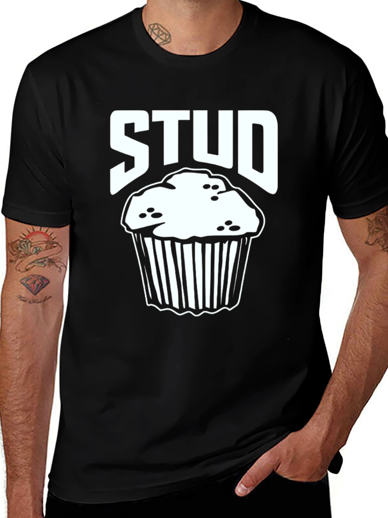 Stud Muffin T-Shirt - Funny Food Pun Tee