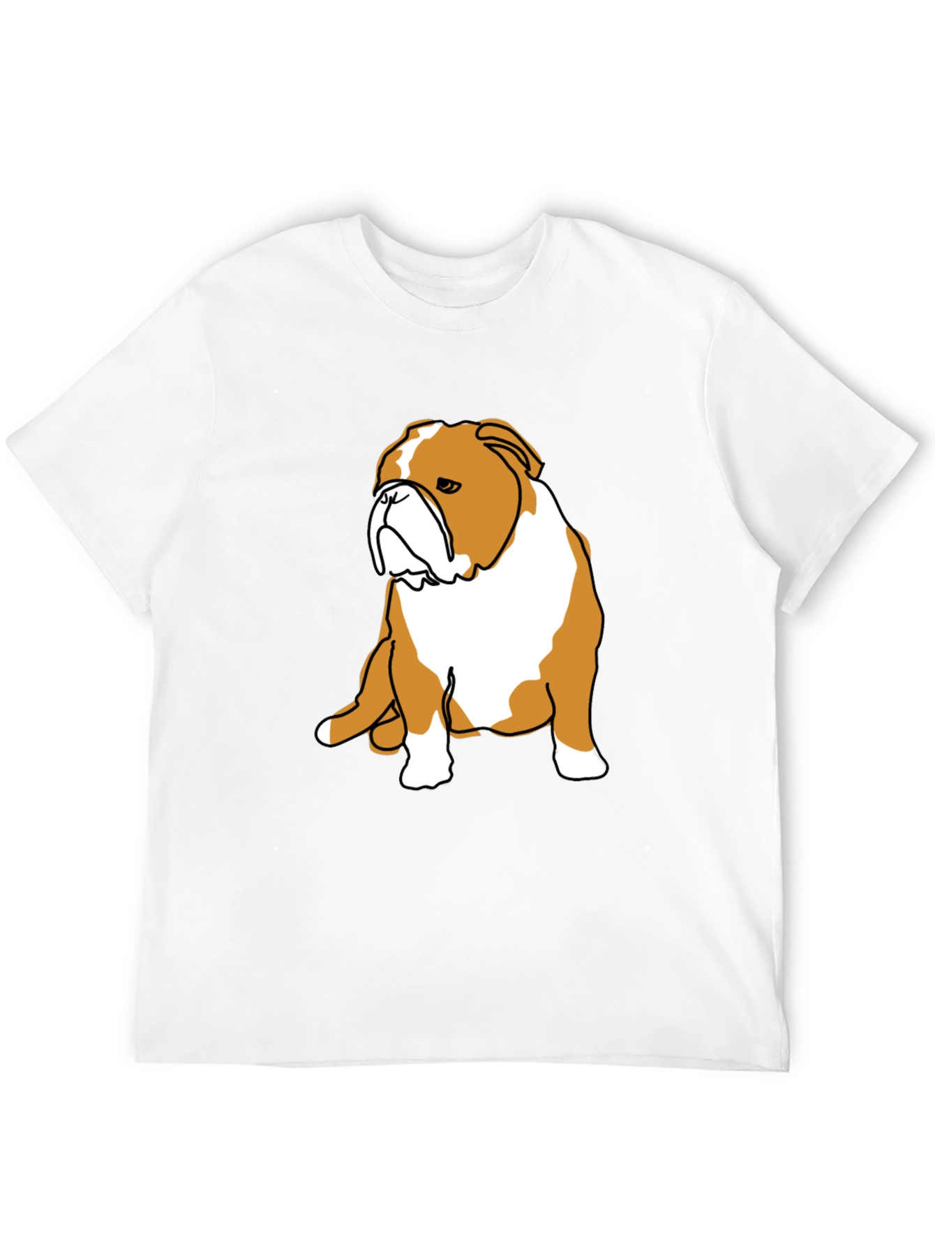 Bulldog Graphic Print Black T-Shirt