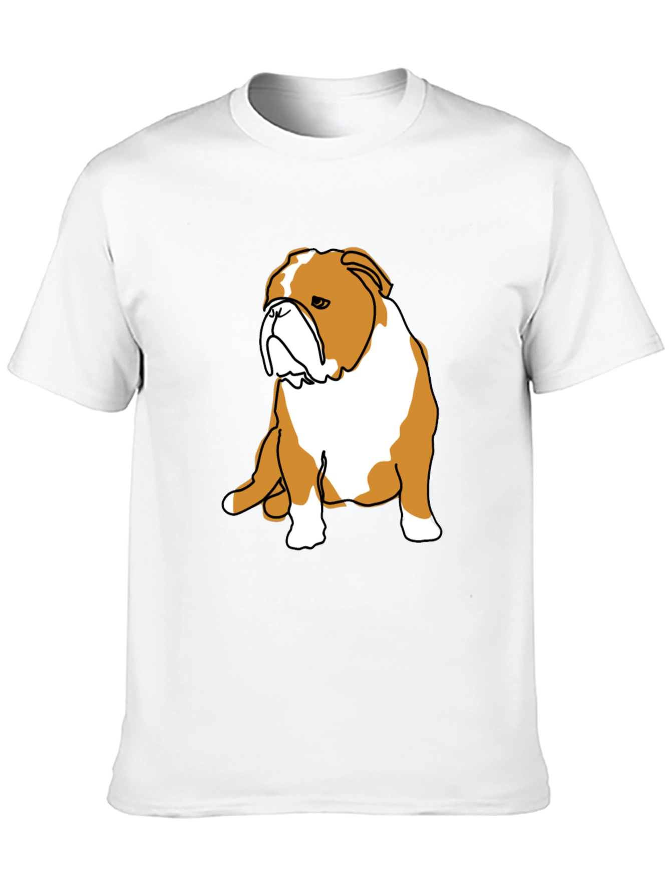 Bulldog Graphic Print Black T-Shirt