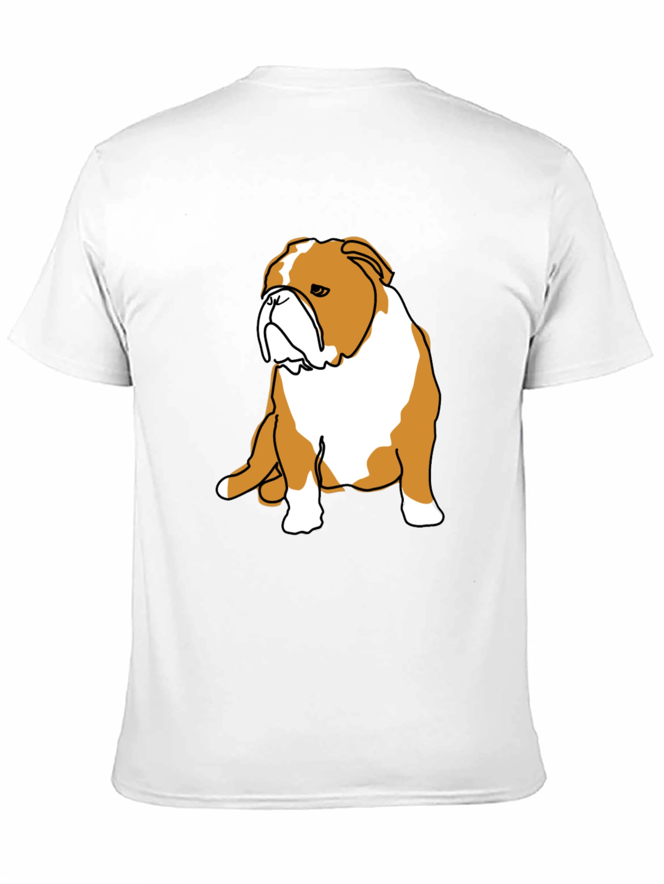 Bulldog Graphic Print Black T-Shirt