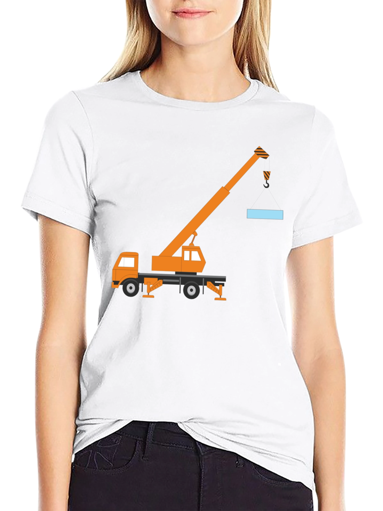 Crane Truck Graphic Tee - Black