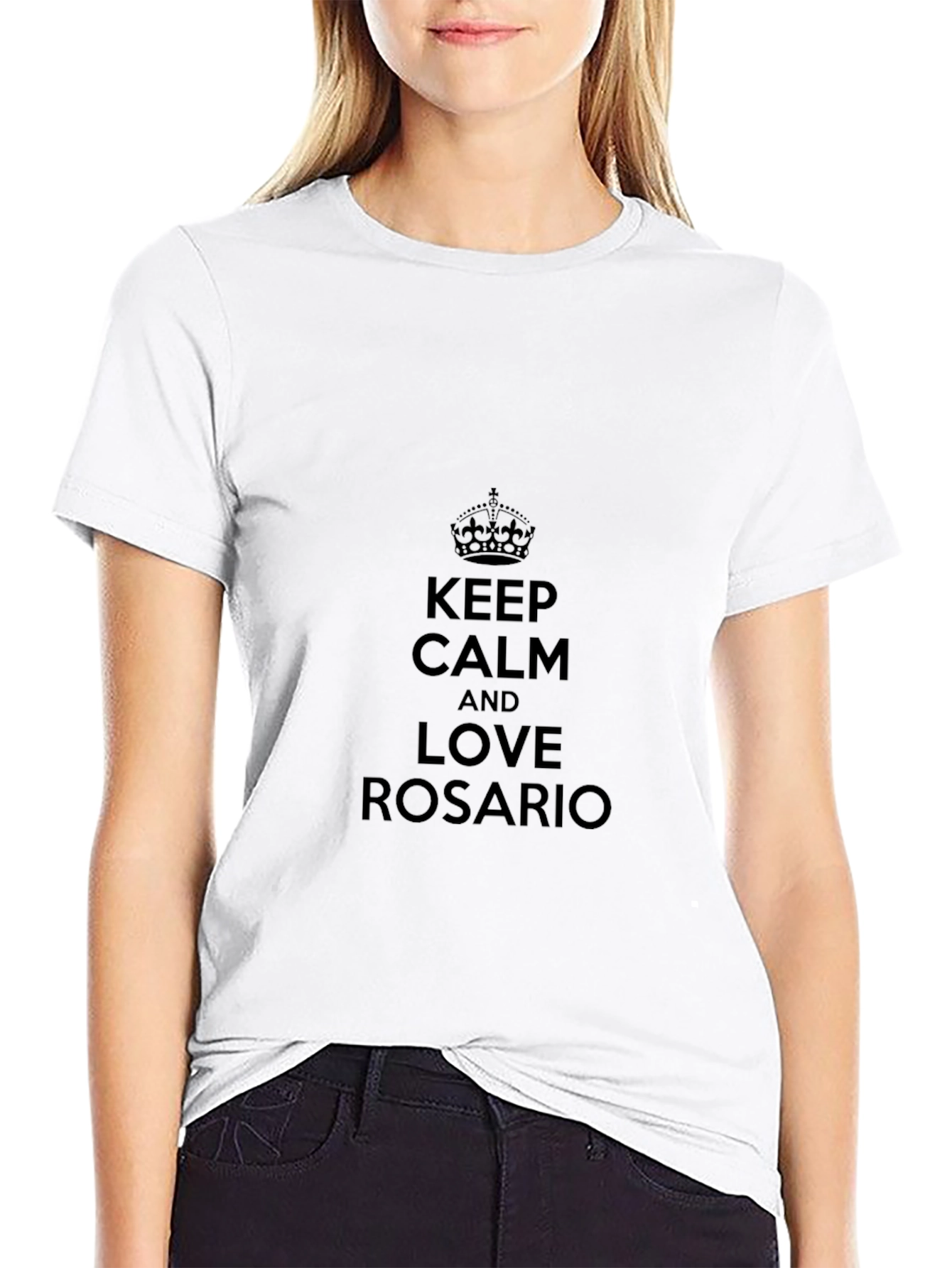 Keep Calm & Love Rosario Black T-Shirt