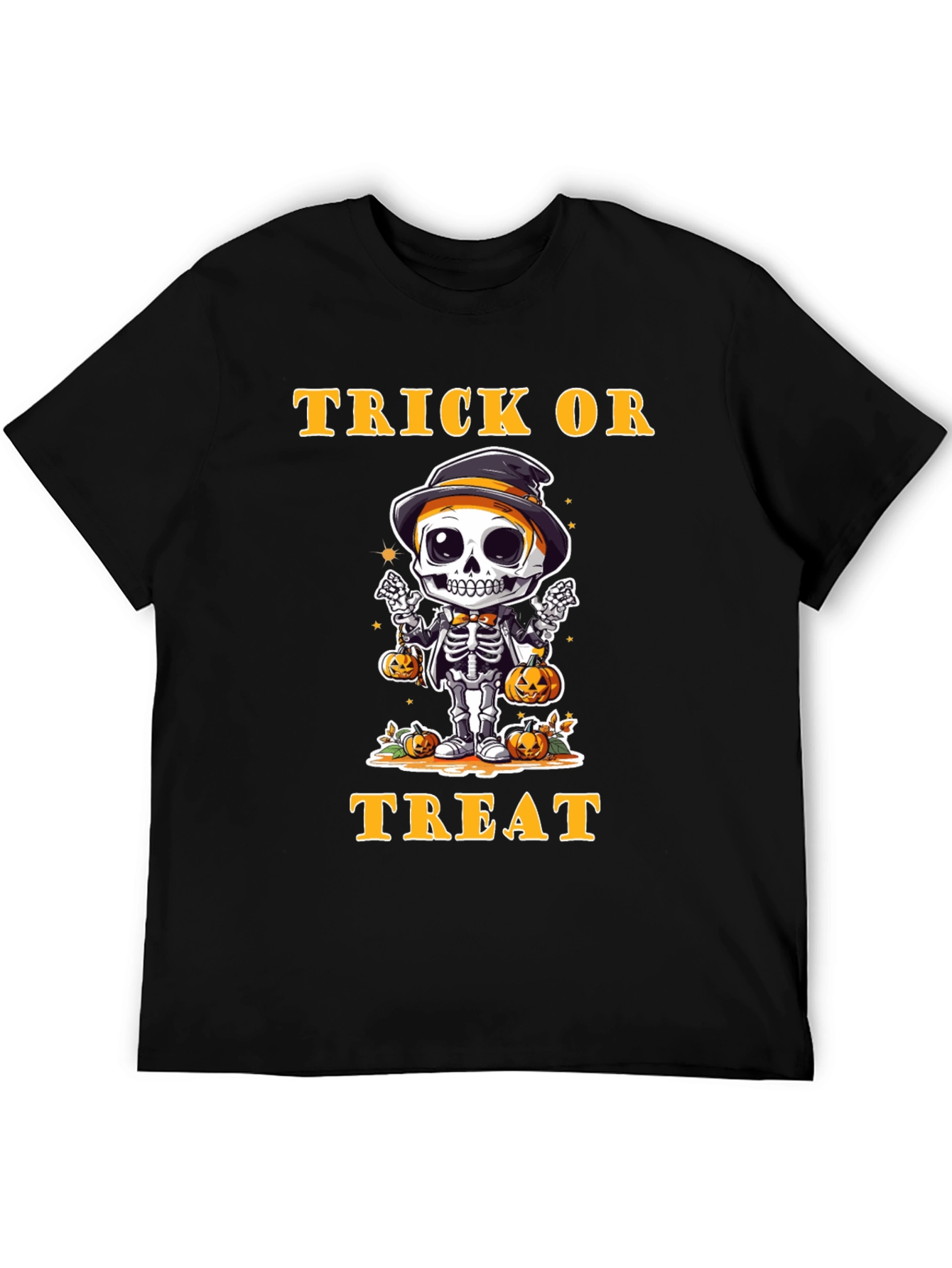 Trick or Treat Skeleton T-Shirt - Halloween Apparel