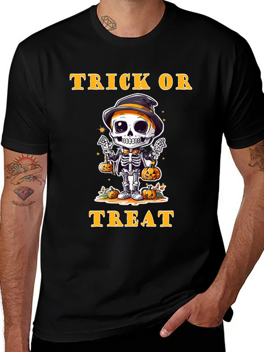 Trick or Treat Skeleton T-Shirt - Halloween Apparel