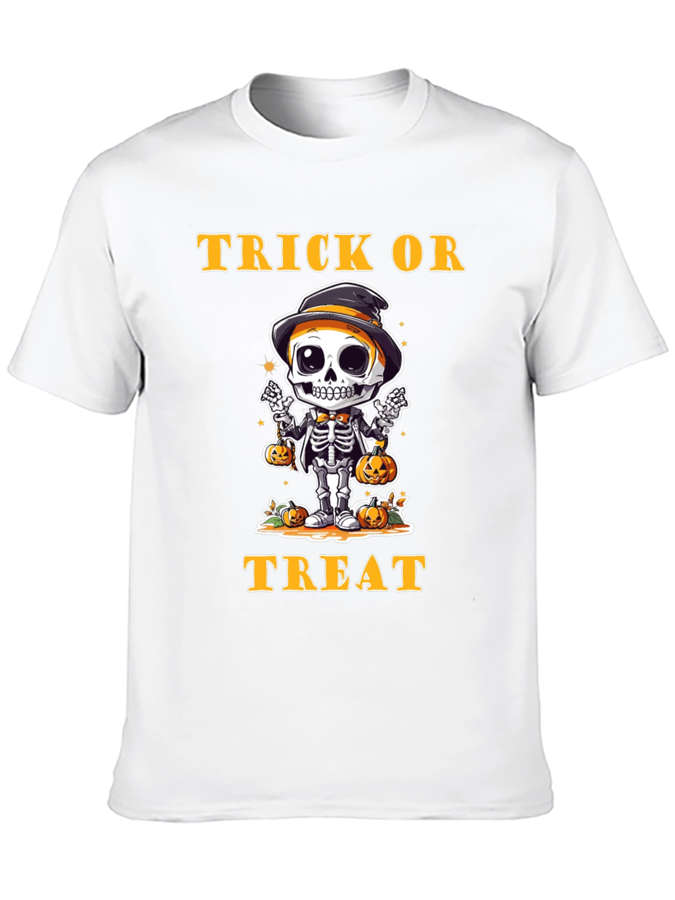 Trick or Treat Skeleton T-Shirt - Halloween Apparel