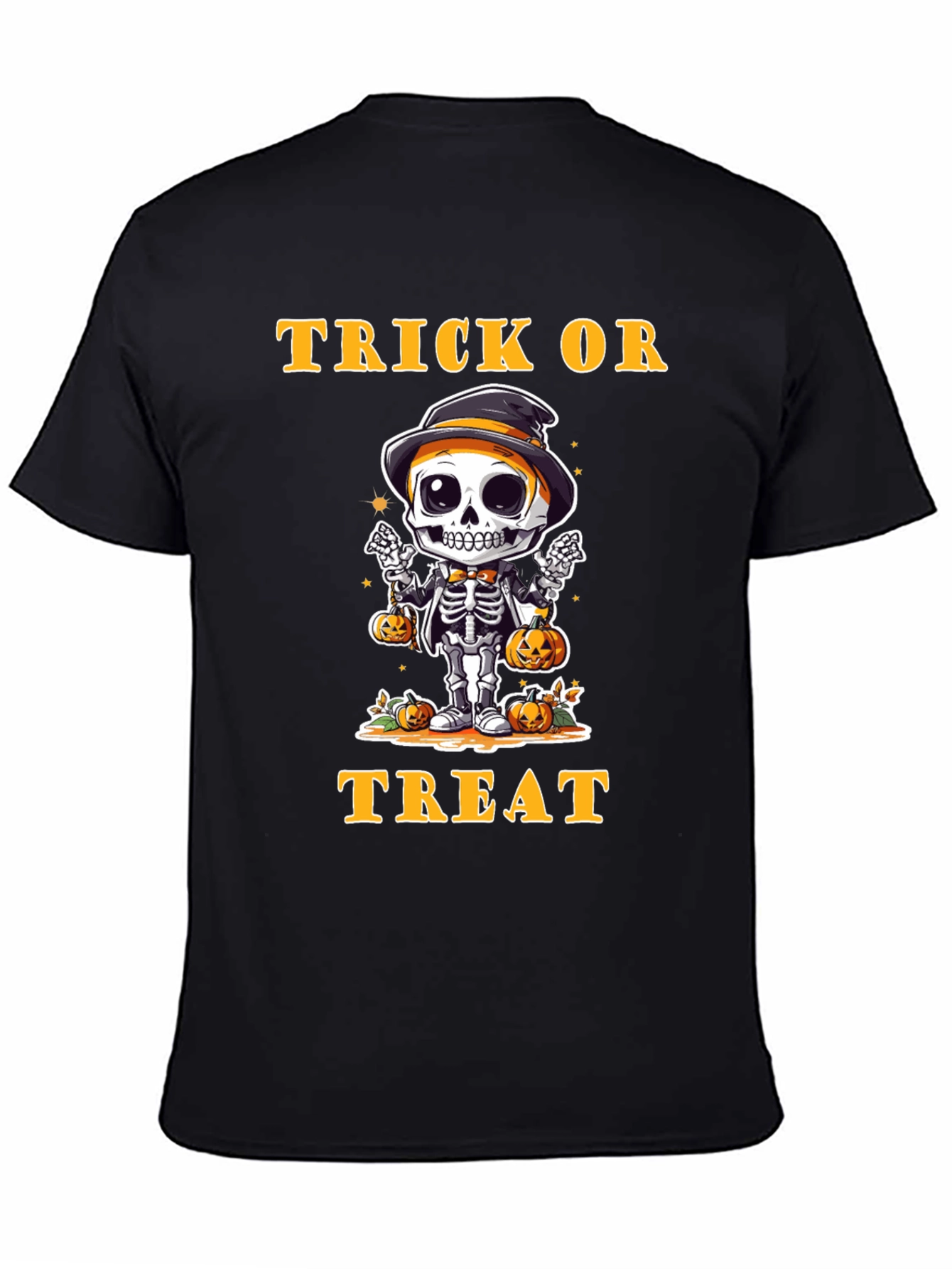 Trick or Treat Skeleton T-Shirt - Halloween Apparel