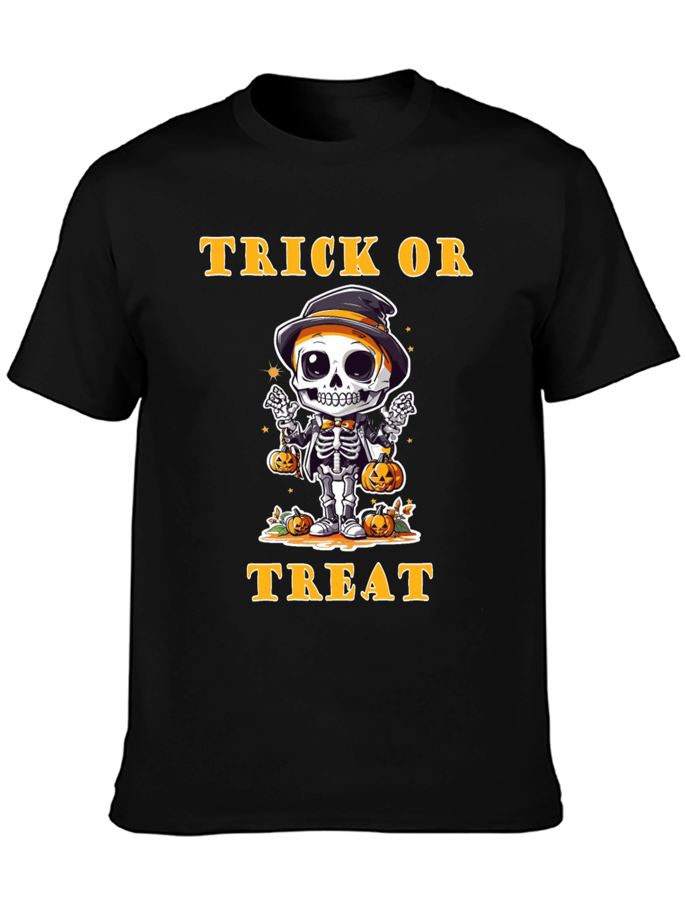 Trick or Treat Skeleton T-Shirt - Halloween Apparel