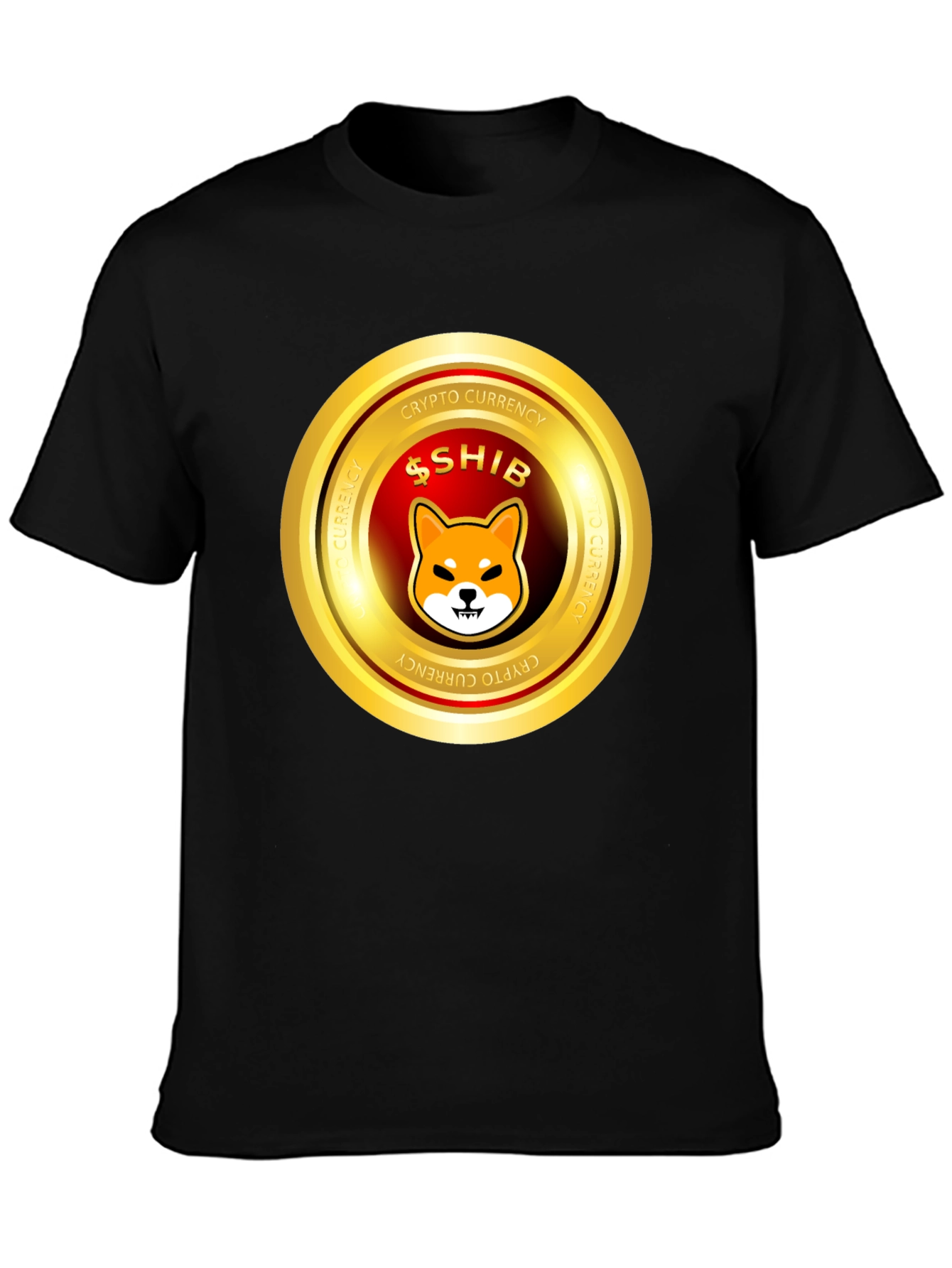 Shiba Inu Crypto Currency Black T-Shirt
