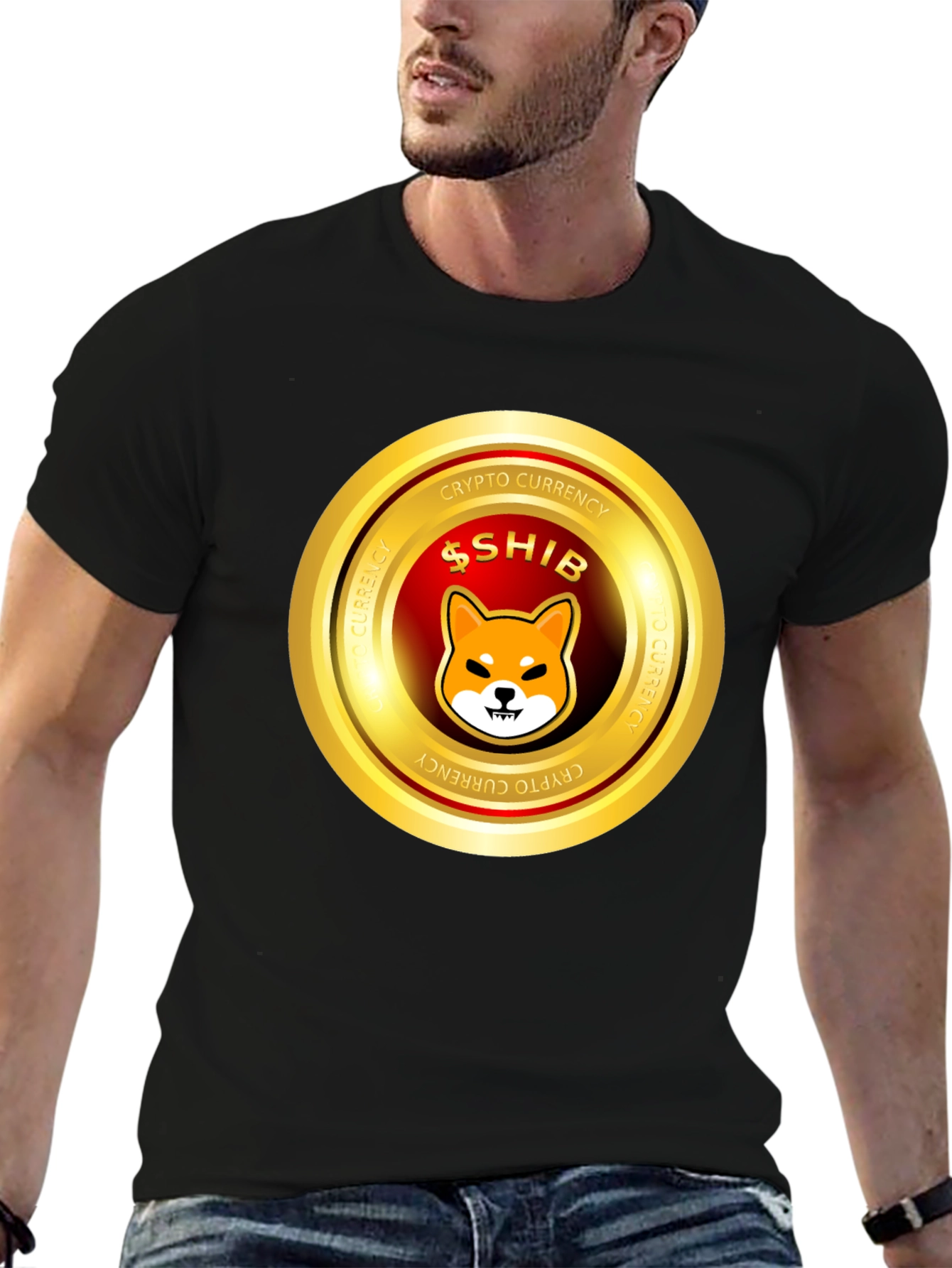 Shiba Inu Crypto Currency Black T-Shirt