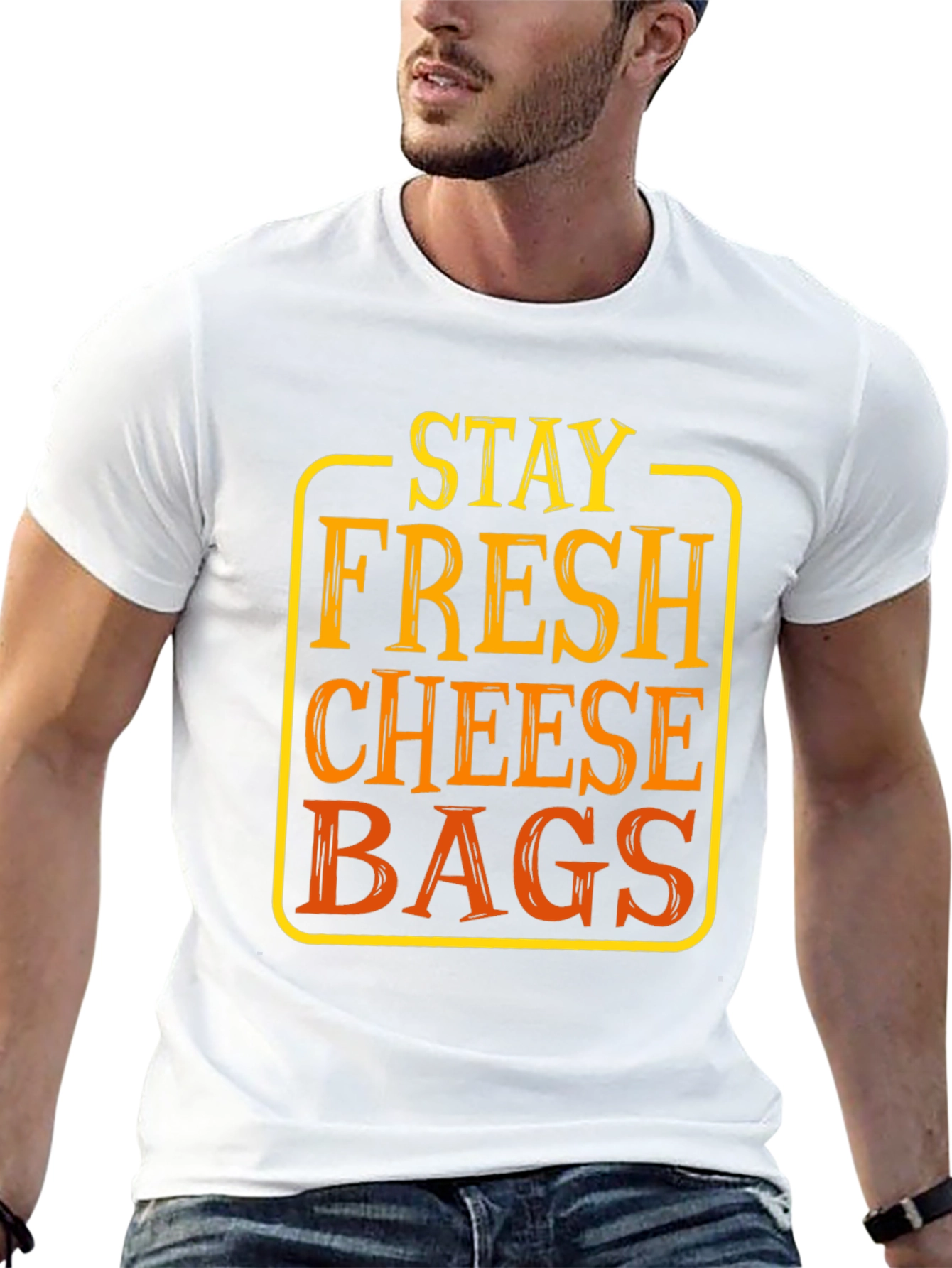 Stay Fresh Cheese Bags Graphic Tee - Black