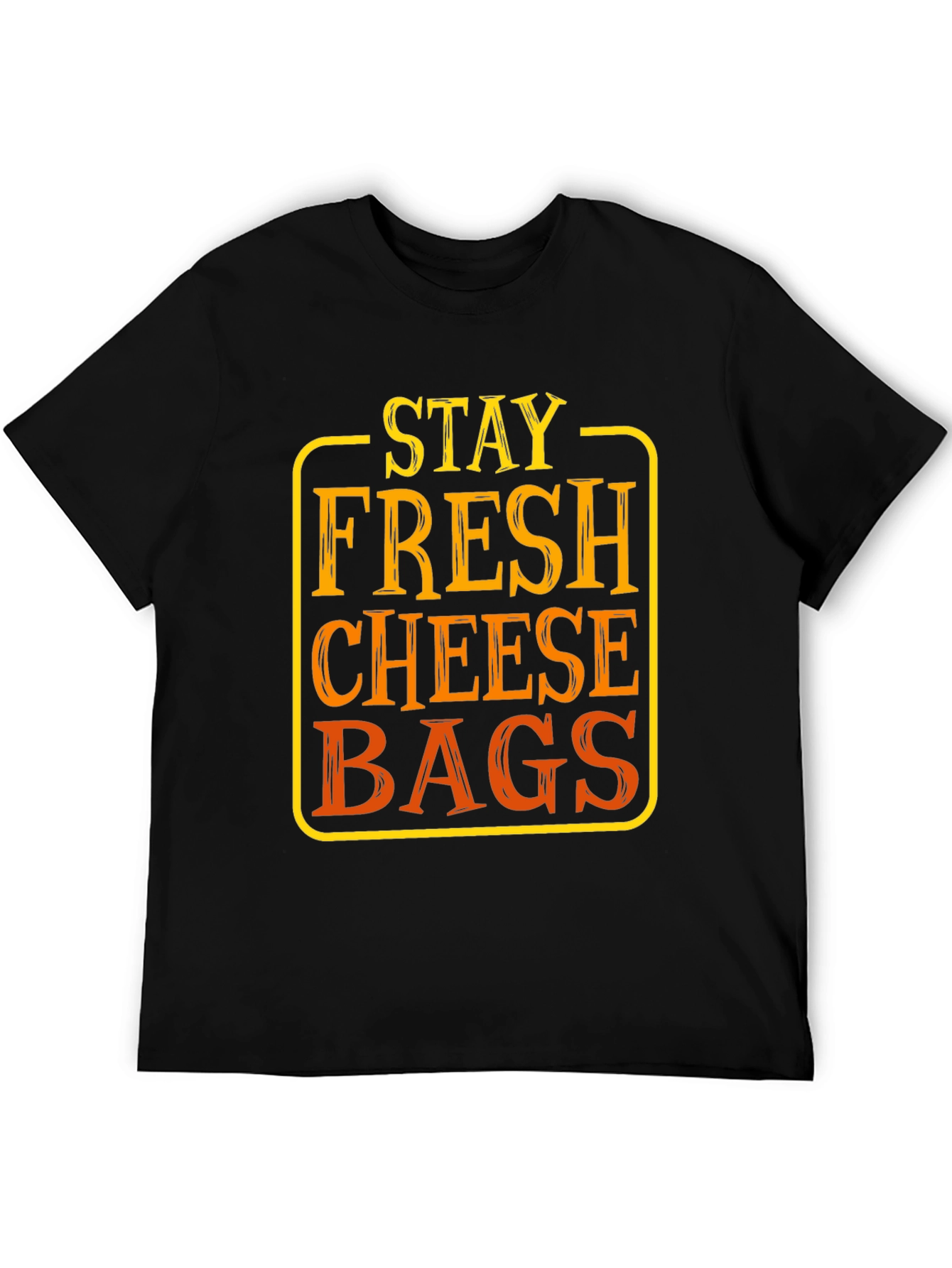 Stay Fresh Cheese Bags Graphic Tee - Black