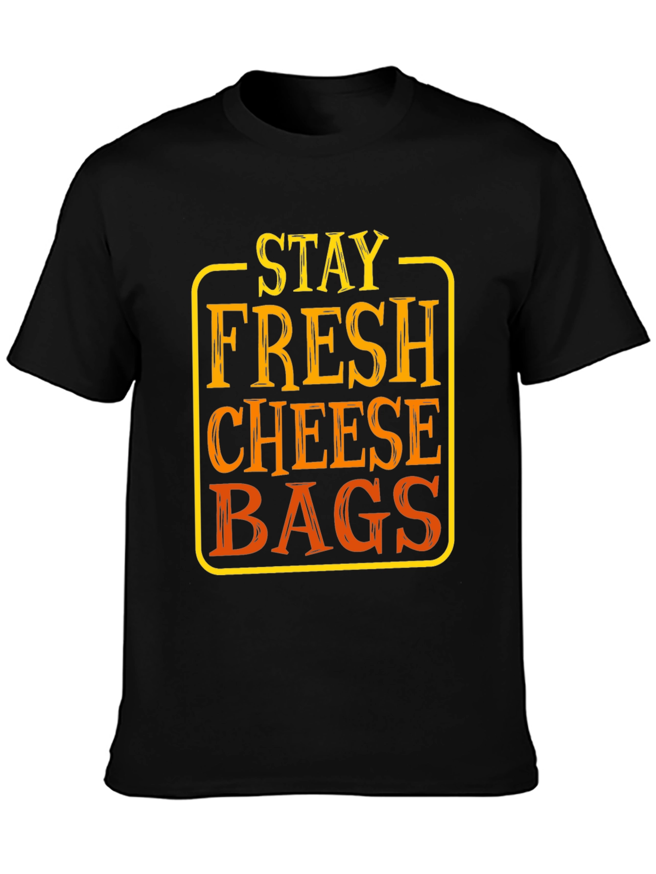 Stay Fresh Cheese Bags Graphic Tee - Black