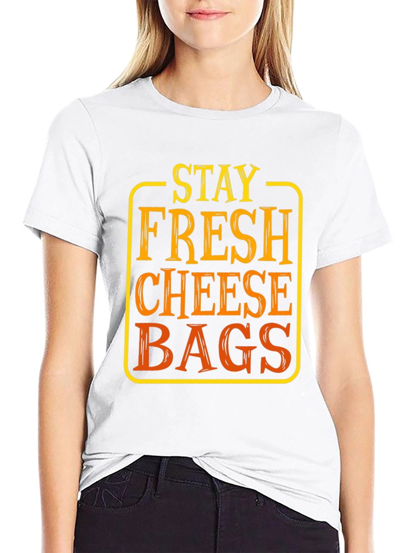 Stay Fresh Cheese Bags Graphic Tee - Black