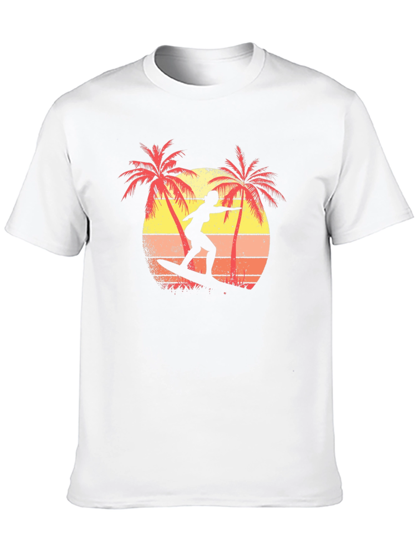 Retro Surfer T-Shirt | Palm Tree Sunset Graphic Tee