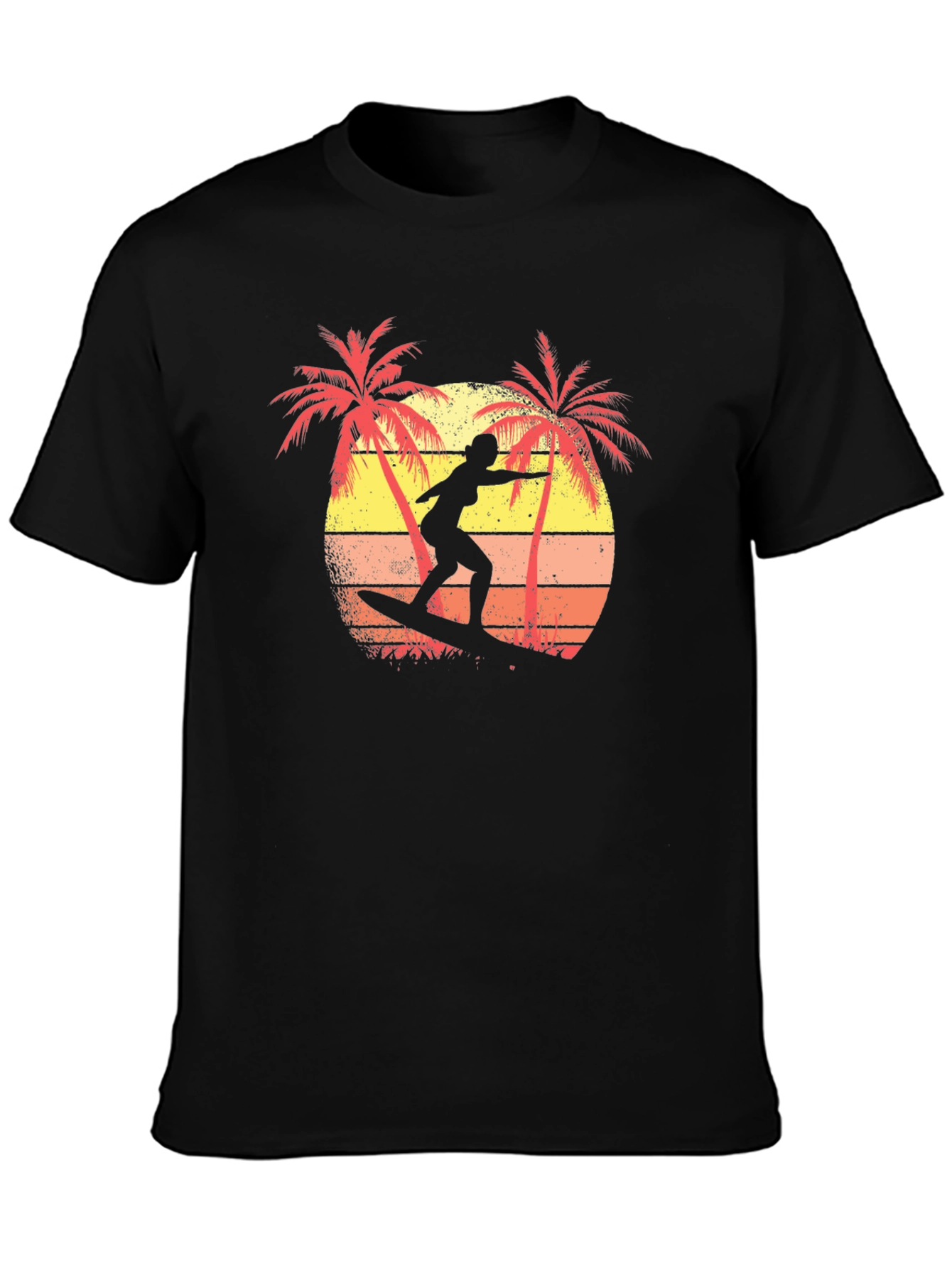 Retro Surfer T-Shirt | Palm Tree Sunset Graphic Tee