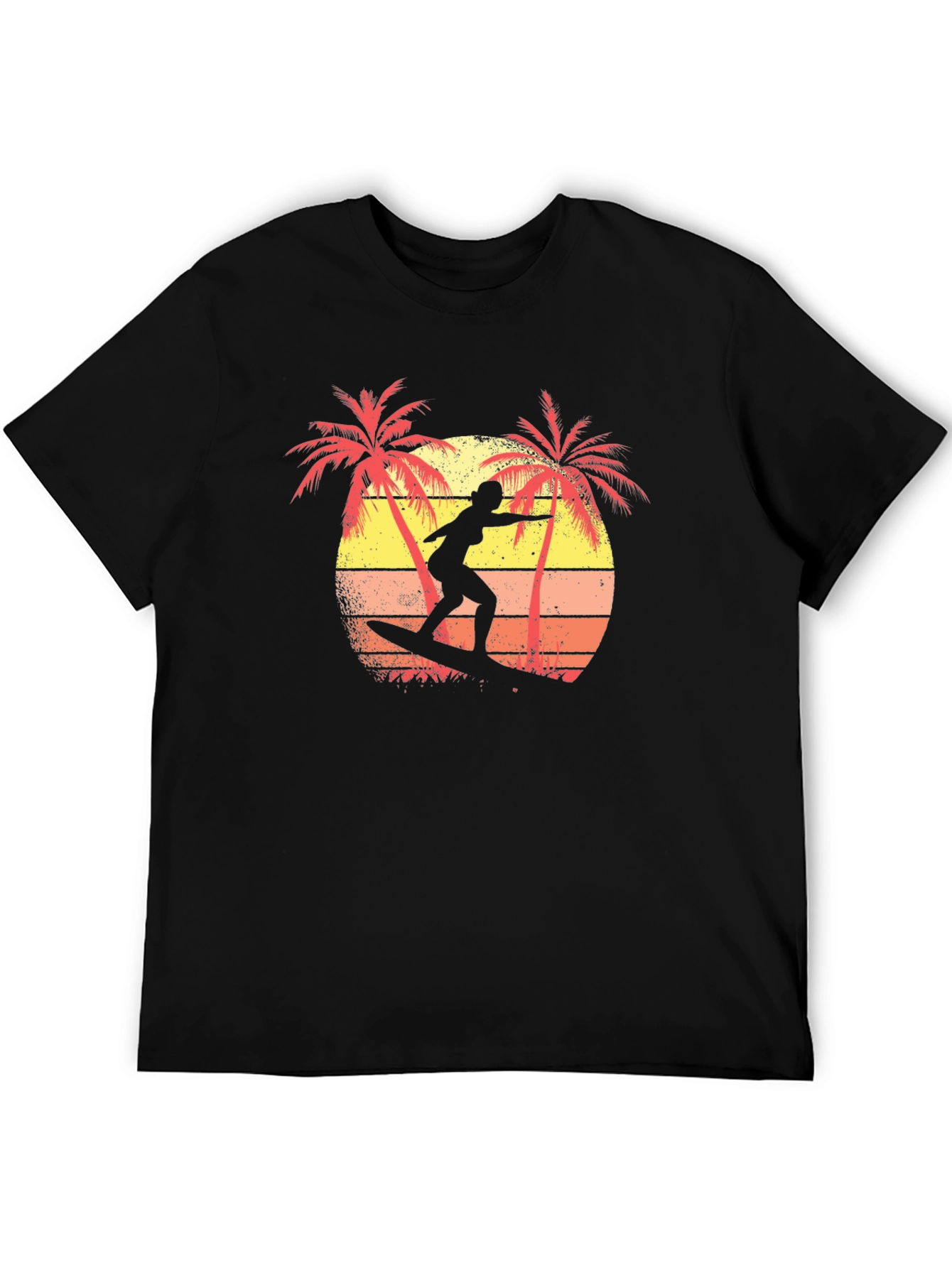 Retro Surfer T-Shirt | Palm Tree Sunset Graphic Tee