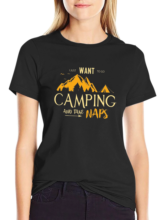 Camping and Naps T-Shirt - Adventure Ready!