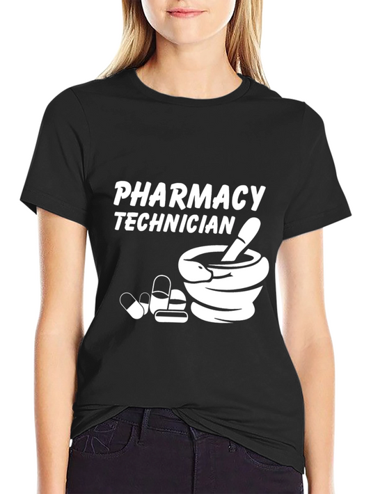 Pharmacy Technician Black Graphic T-Shirt
