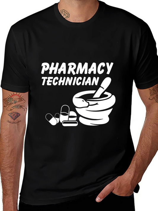 Pharmacy Technician Black Graphic T-Shirt