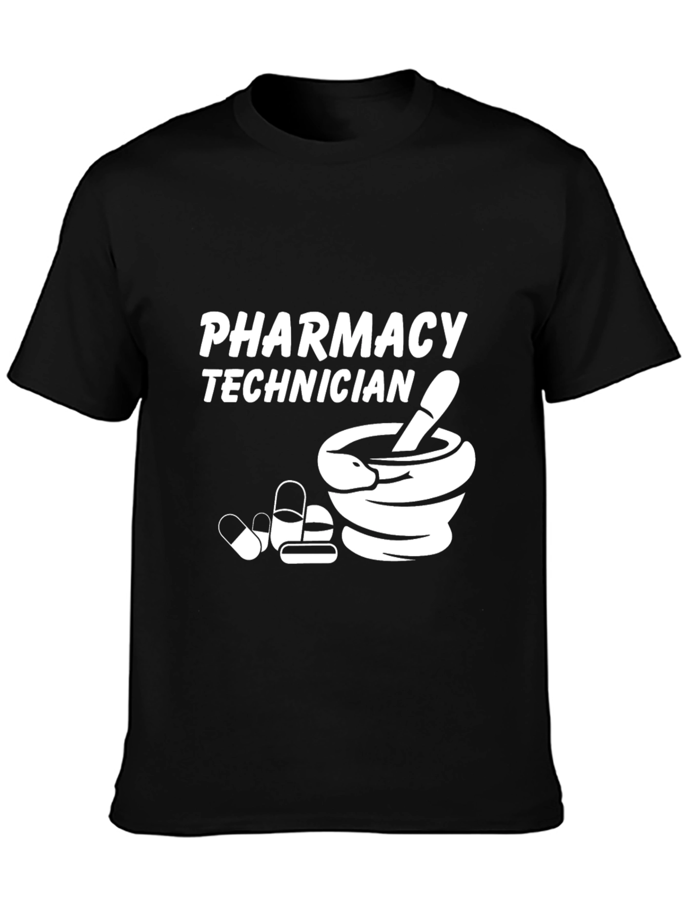 Pharmacy Technician Black Graphic T-Shirt