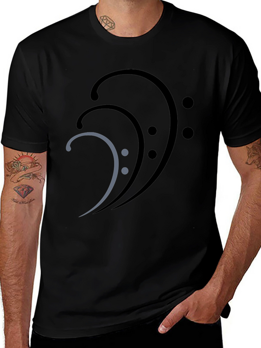 Bass Clef Graphic Tee - Black