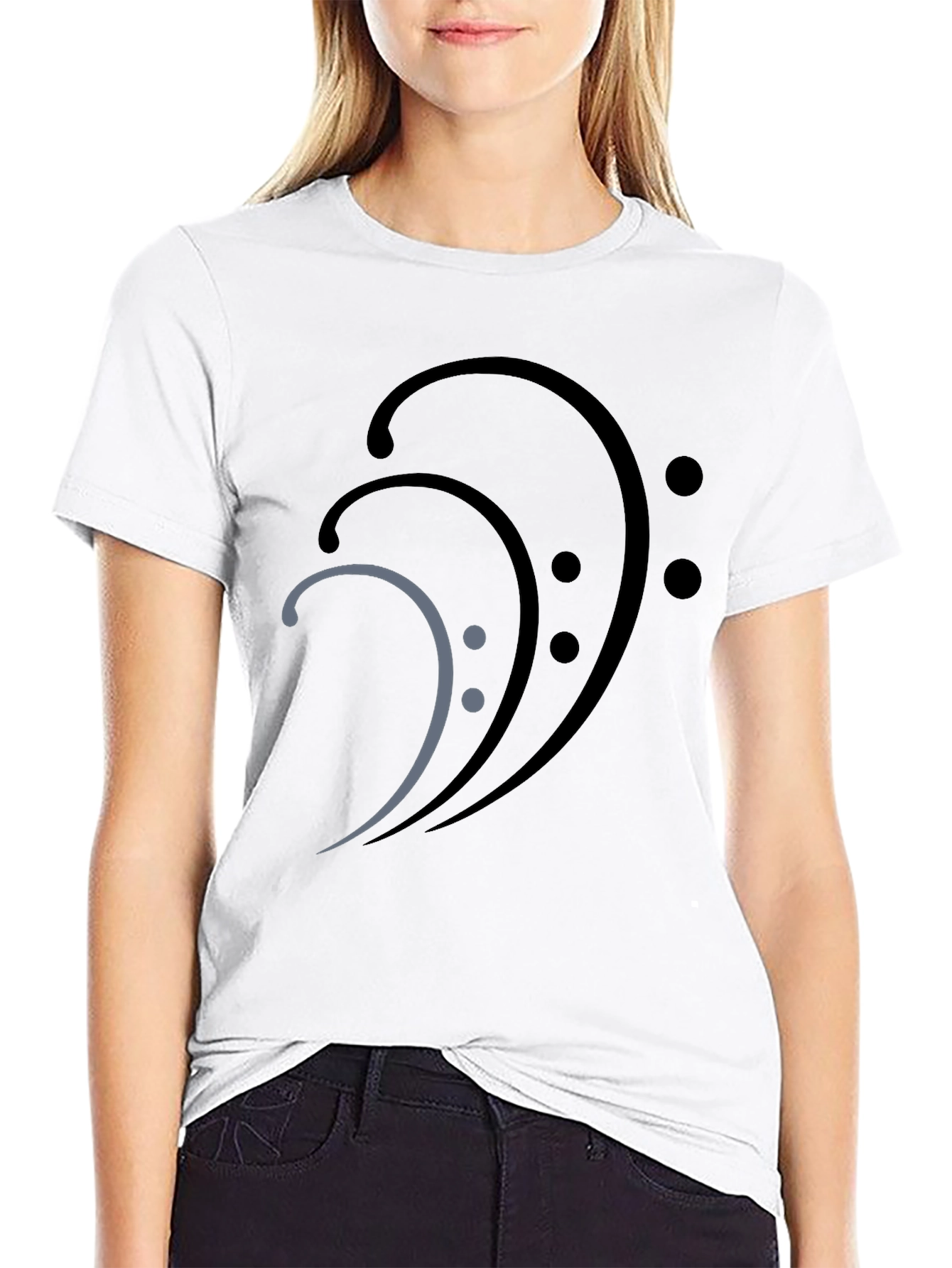 Bass Clef Graphic Tee - Black