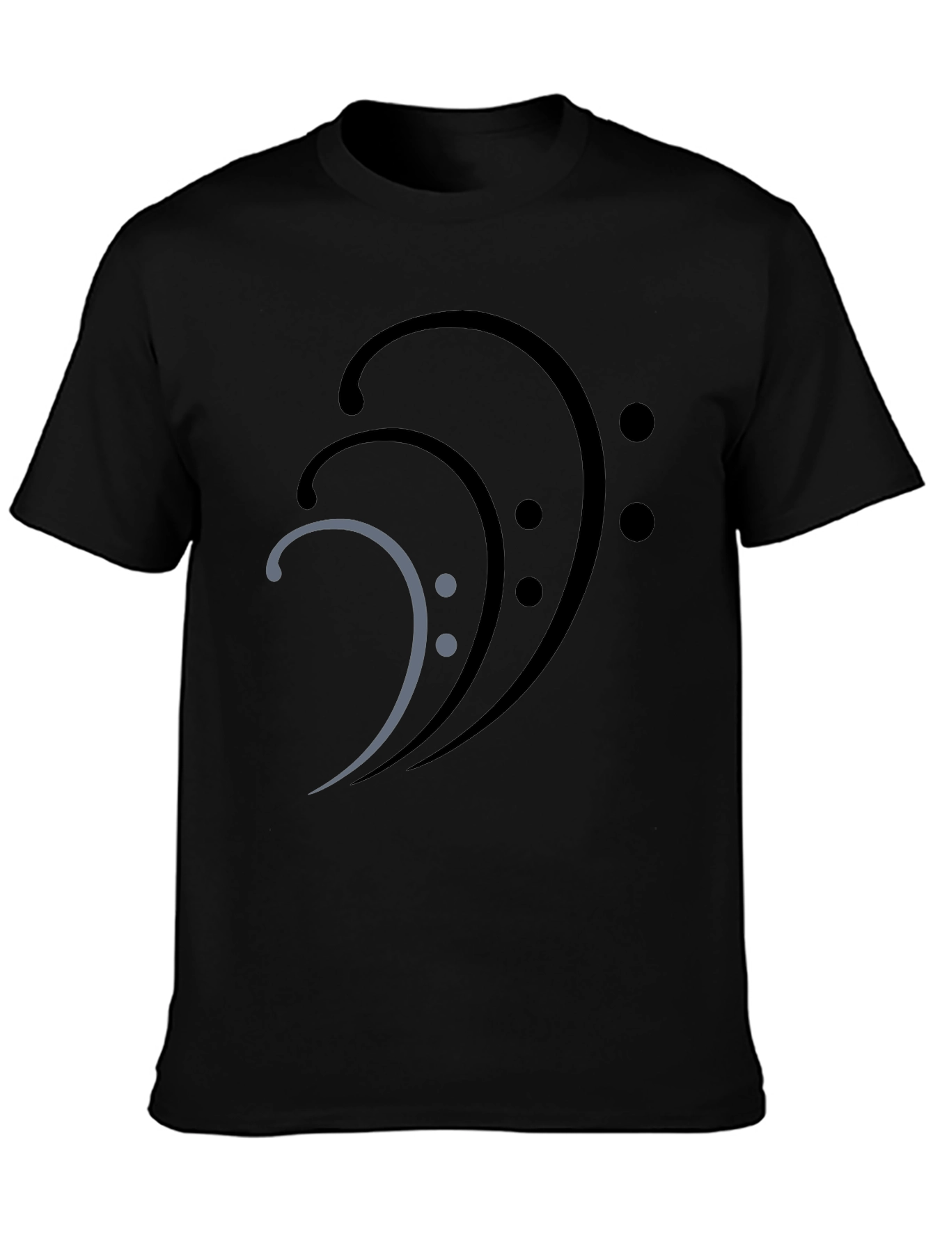 Bass Clef Graphic Tee - Black